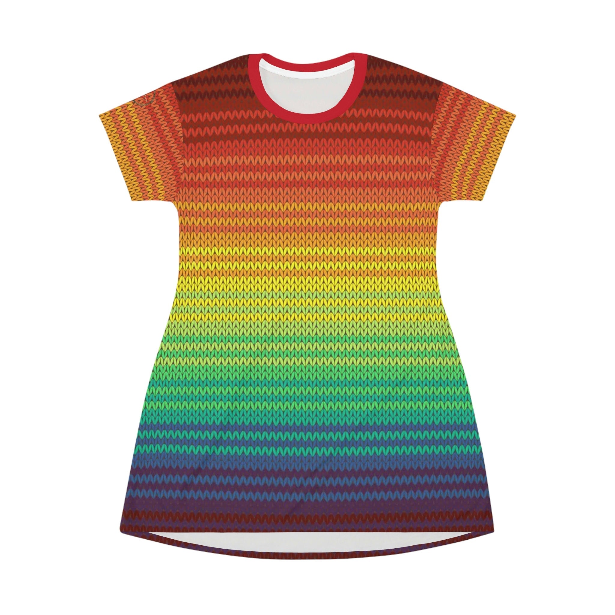 Fabled Fashion Mexican Poncho style All Over Print T-Shirt Dress