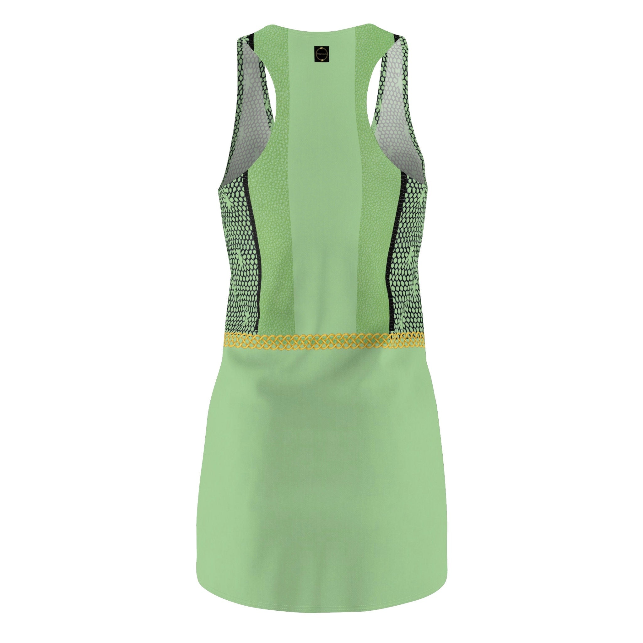 Fabled Fashion Pistachio Lace effect Women's Cut & Sew Racerback Dress (AOP)