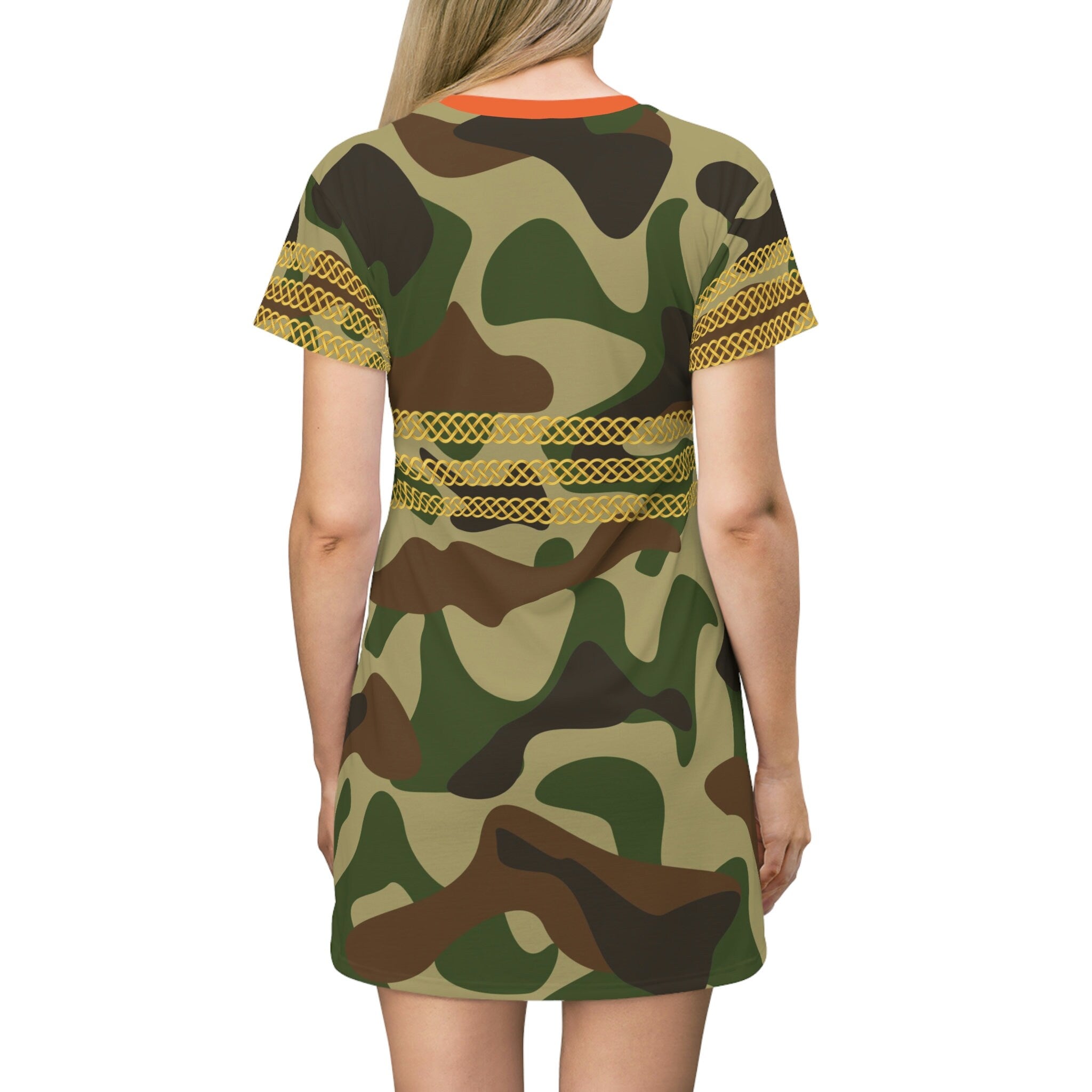 Fabled Fashion Camo effect Celtic Knot Medieval Fashions All Over Print Spring/Summer T-Shirt Dress