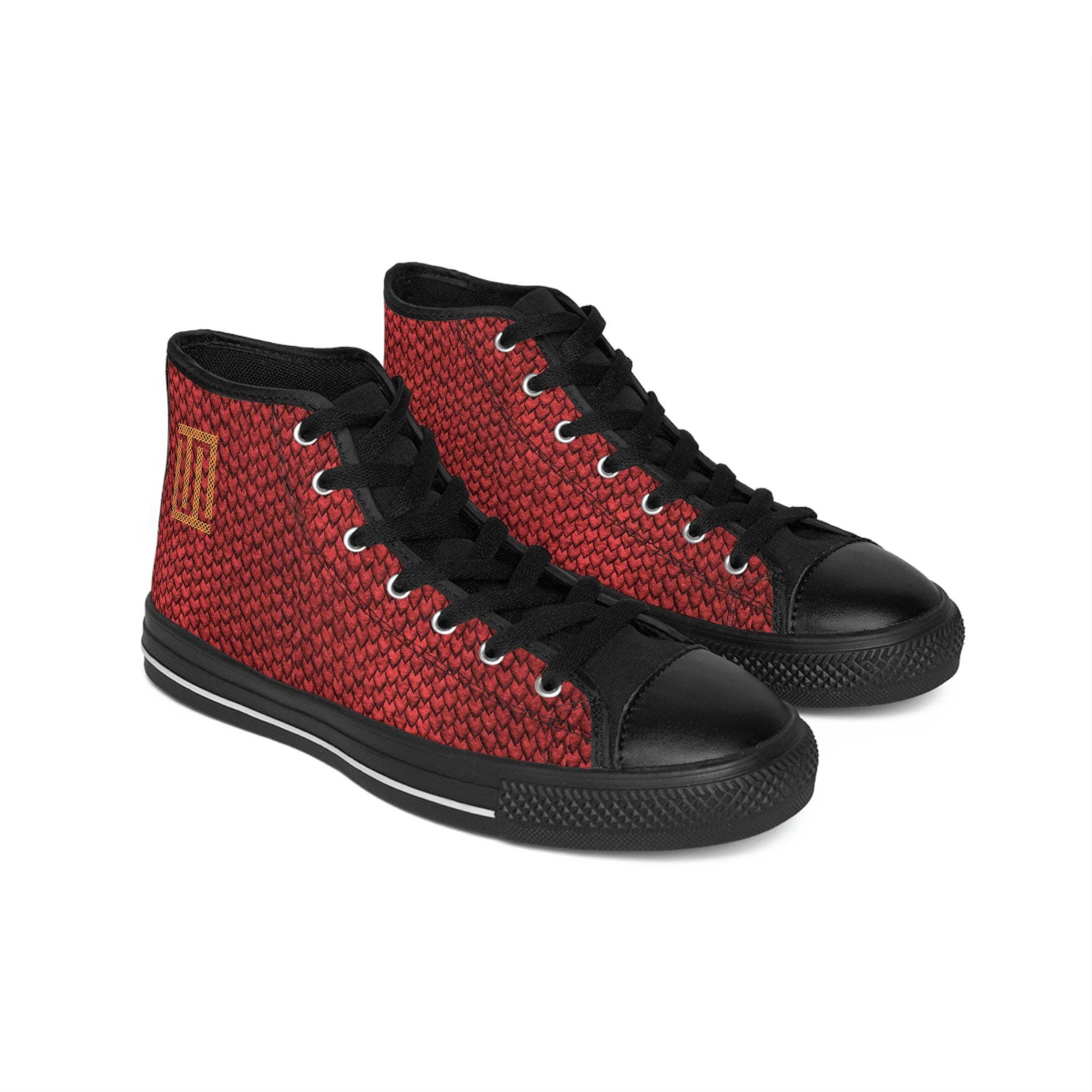 Fabled Fashion Red Dragon skin Men's Classic Sneakers