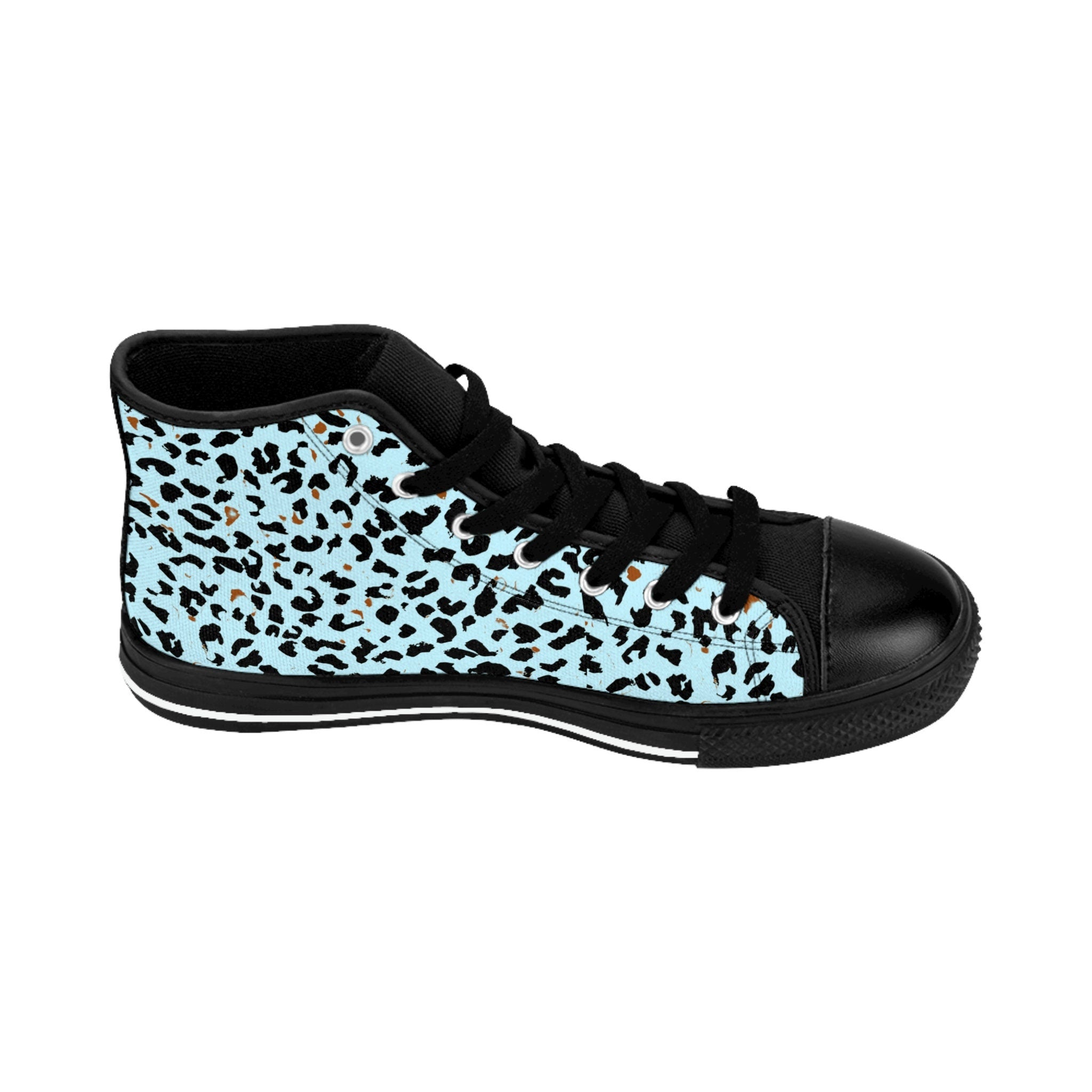 Fabled Fashion Blue Leopard skin effect Men's Classic Sneakers