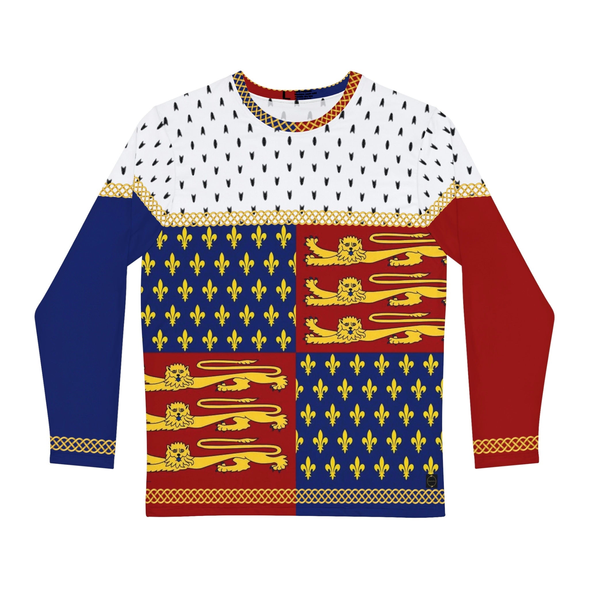 Fabled Fashion Men's Long Sleeve Royal Lionheart AOP Ready to wear Cosplay Shirt