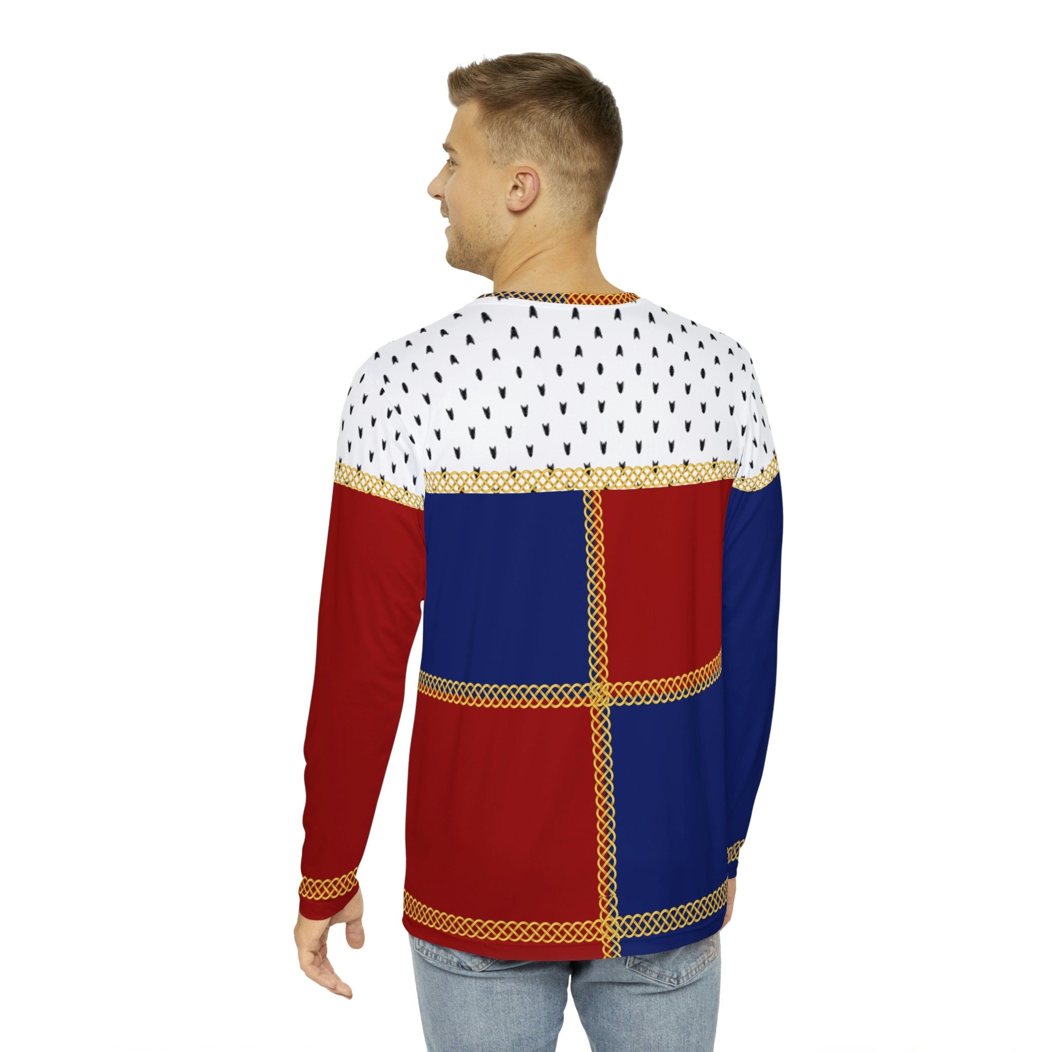 Fabled Fashion Men's Long Sleeve Royal Lionheart AOP Ready to wear Cosplay Shirt