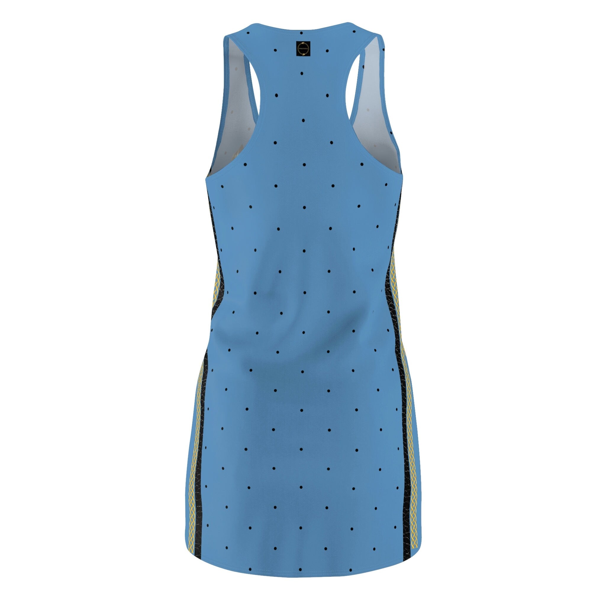 Fabled Fashion Blue Trekkie Women's Cut & Sew Racerback Dress (AOP)