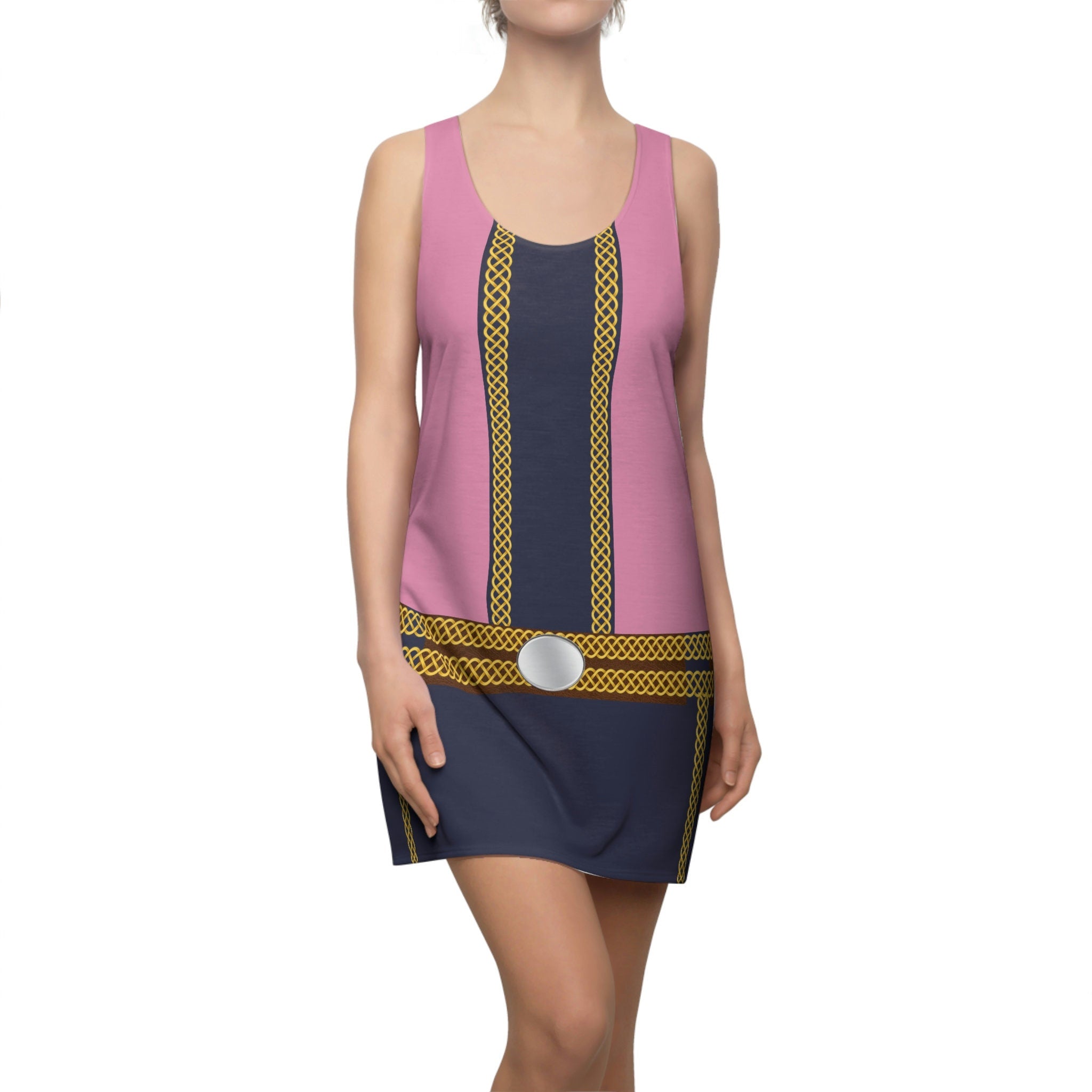 Fabled Fashion Elizabeth Liones Seven Deadly Sins inspired Women's Cut & Sew Racerback Dress (AOP)