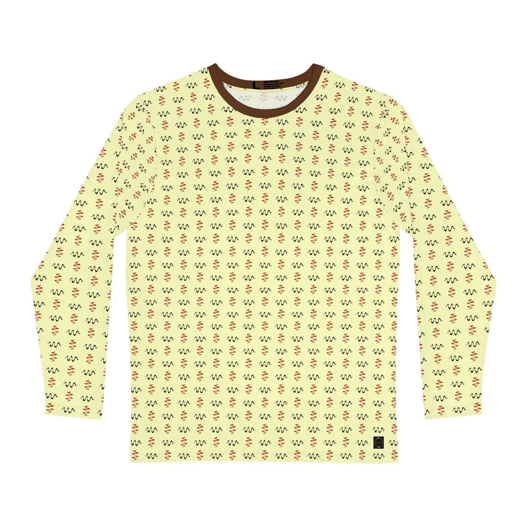 Fabled Fashion Electromagnetic wave pattern- Doc Emmett Brown in 1955 Back to the future inspired Men's Long sleeve Shirt