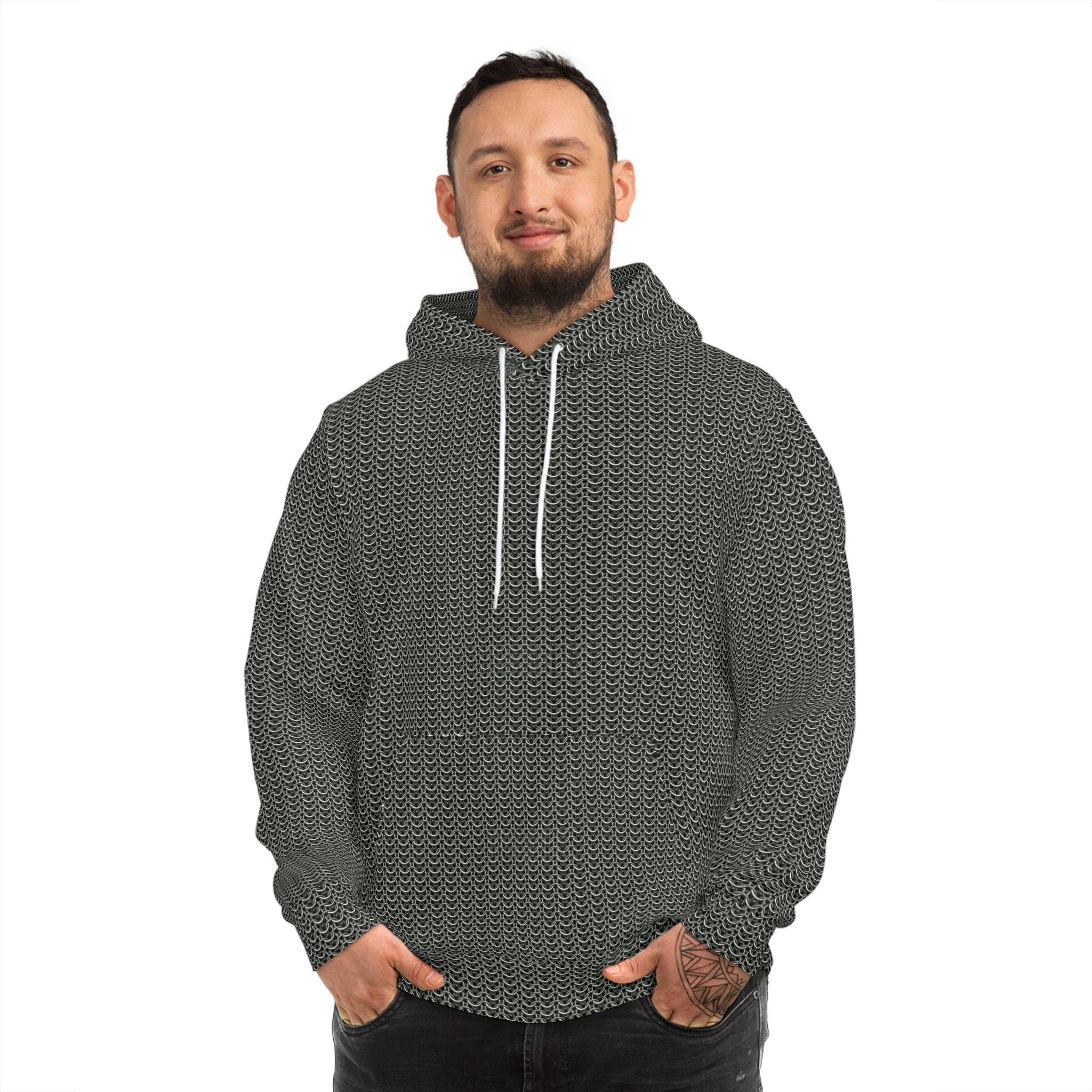 Fabled Fashion Chainmail effect Unisex Hoodie (AOP)