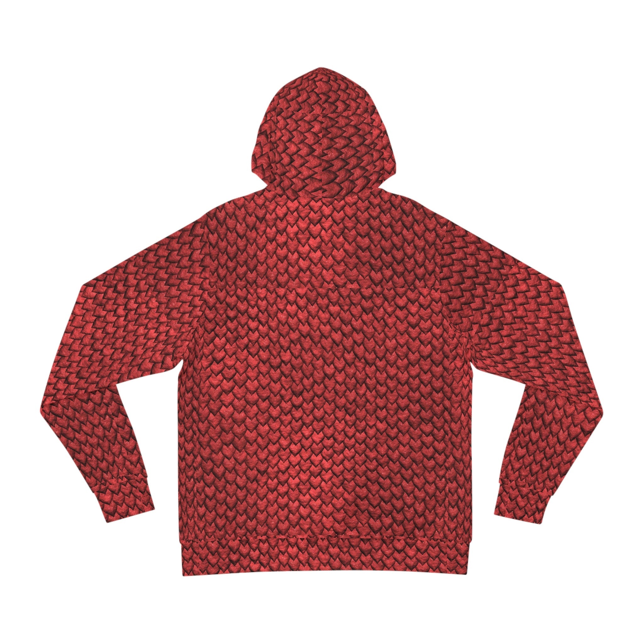 Fabled Fashion Red Dragon skin effect Unisex Hoodie (AOP)