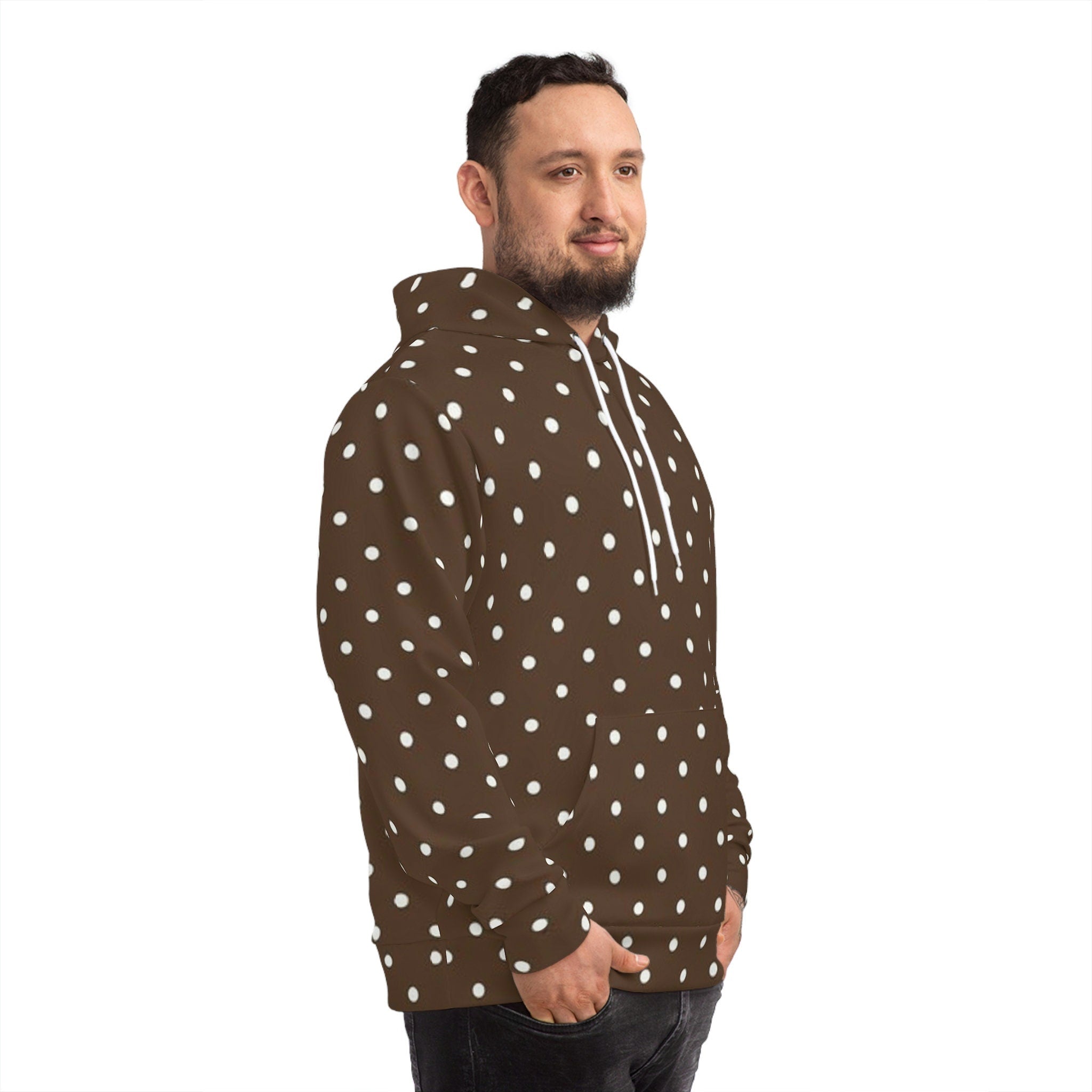 Fabled Fashion Chocolate Polka effect Unisex Hoodie (AOP)
