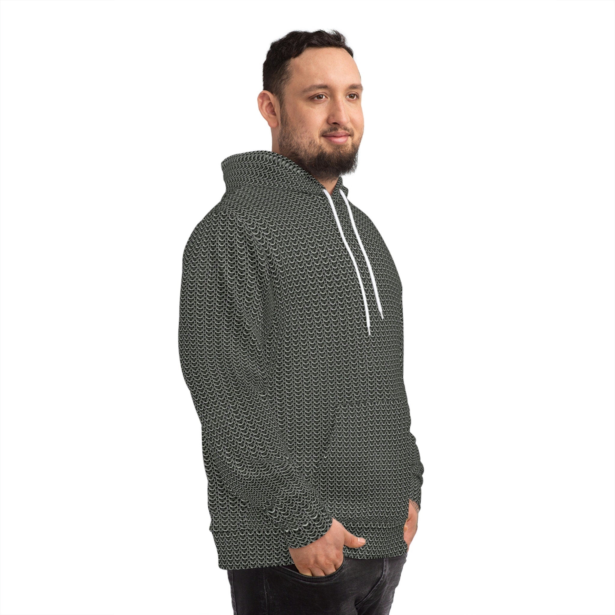 Fabled Fashion Chainmail effect Unisex Hoodie (AOP)