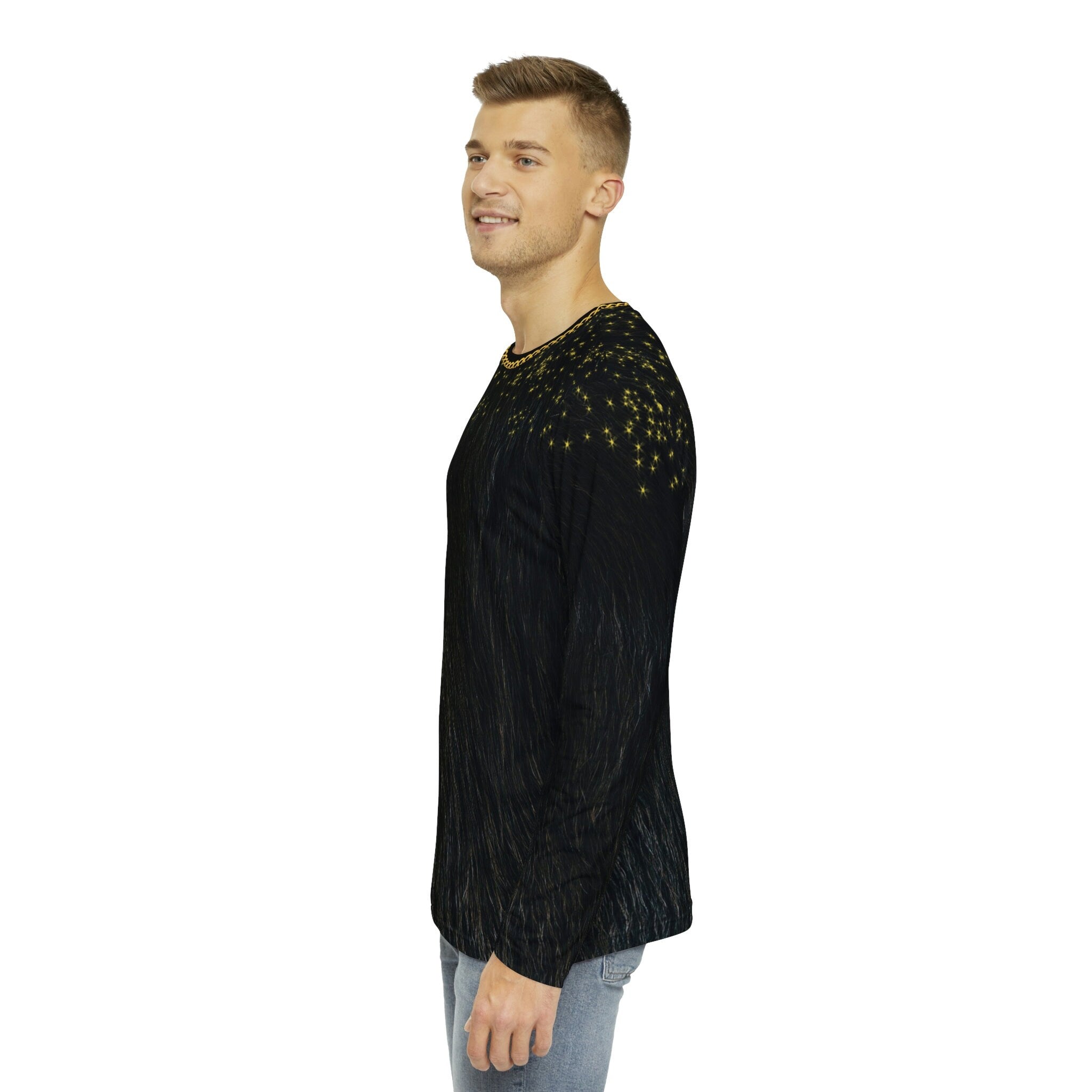 Fabled Fashion Niffler Fur Men's Long Sleeve  AOP Shirt