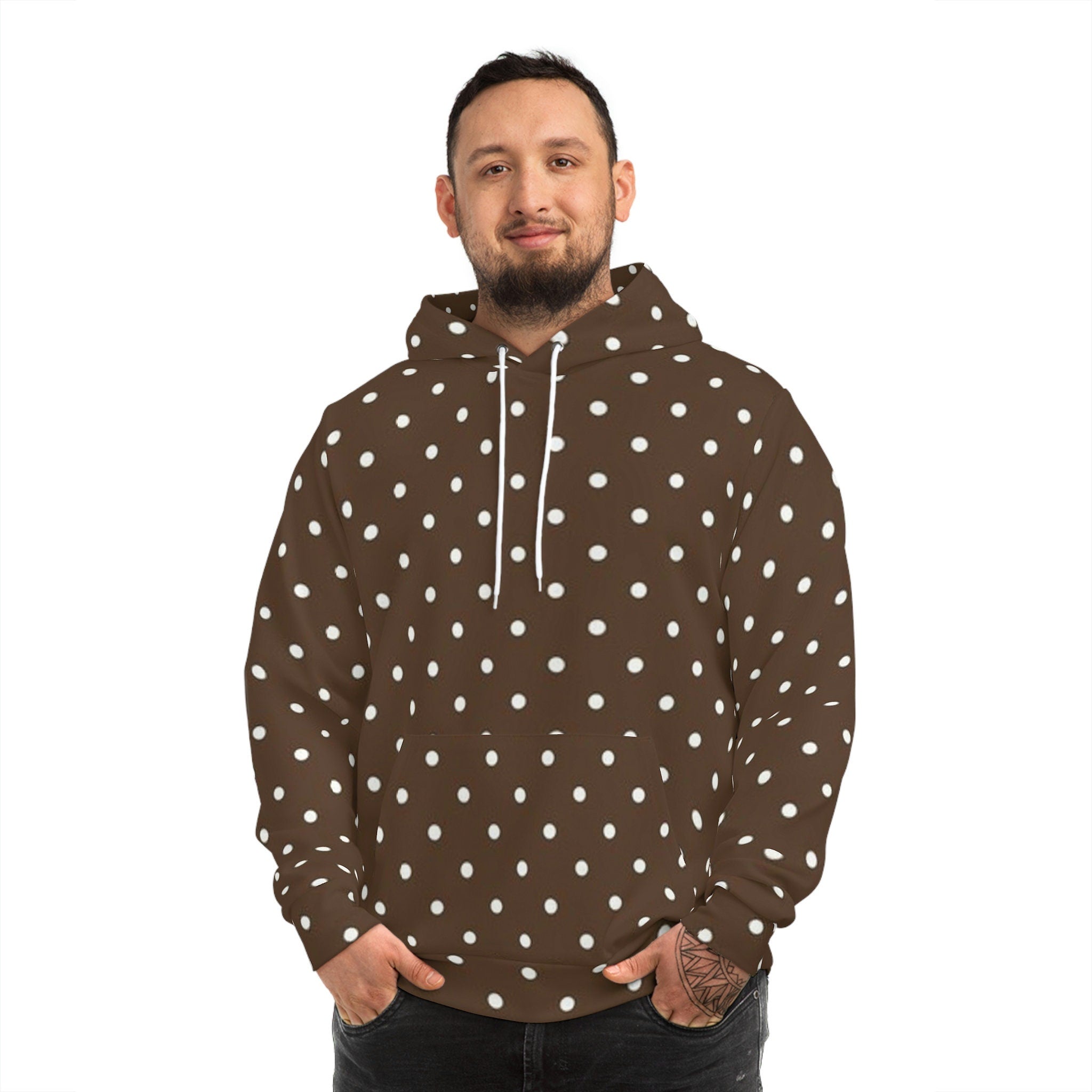 Fabled Fashion Chocolate Polka effect Unisex Hoodie (AOP)