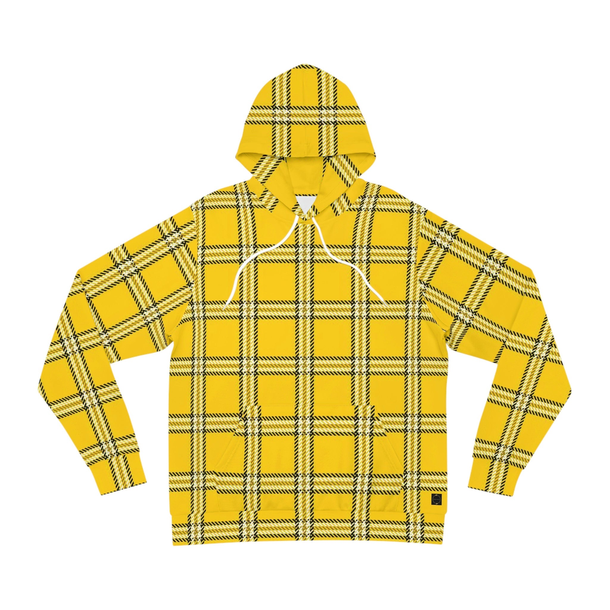Fabled Fashion Yellow Plaid Clueless inspired Unisex Hoodie (AOP)