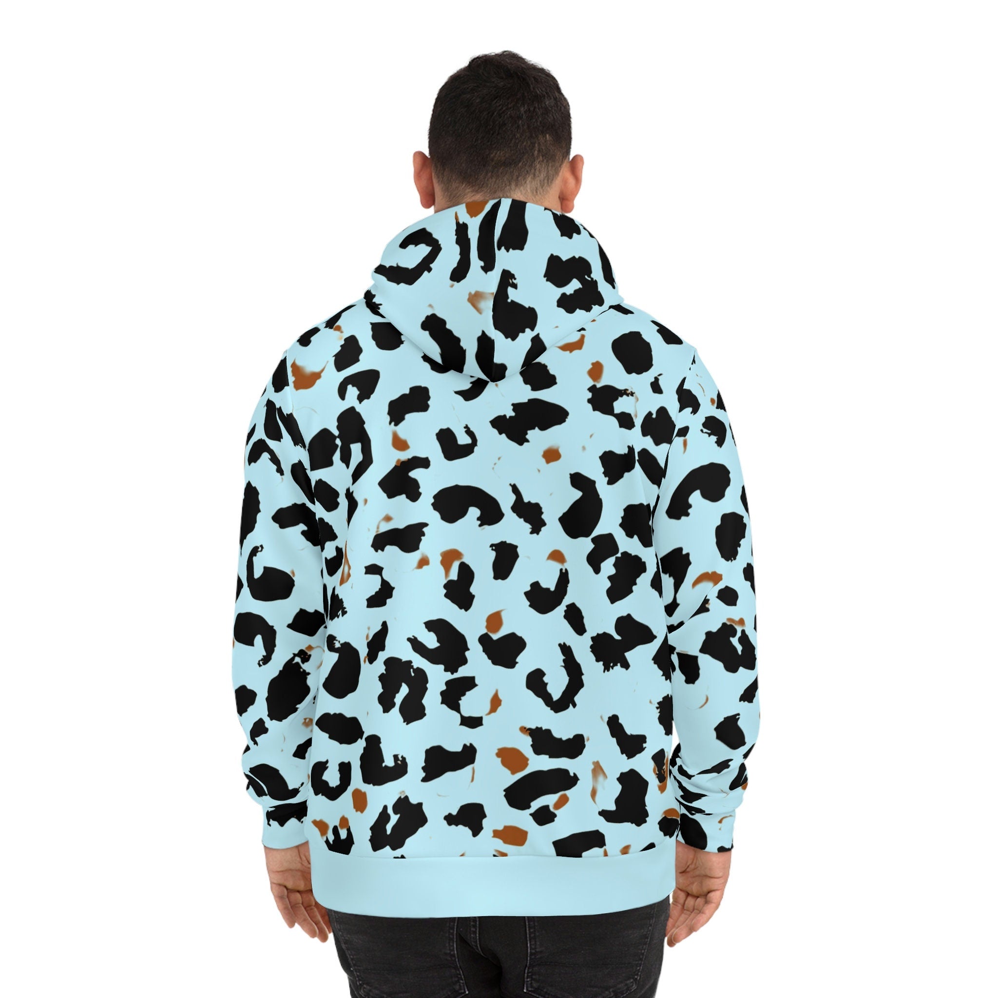 Fabled Fashion Blue Leopardskin Unisex Hoodie (AOP)