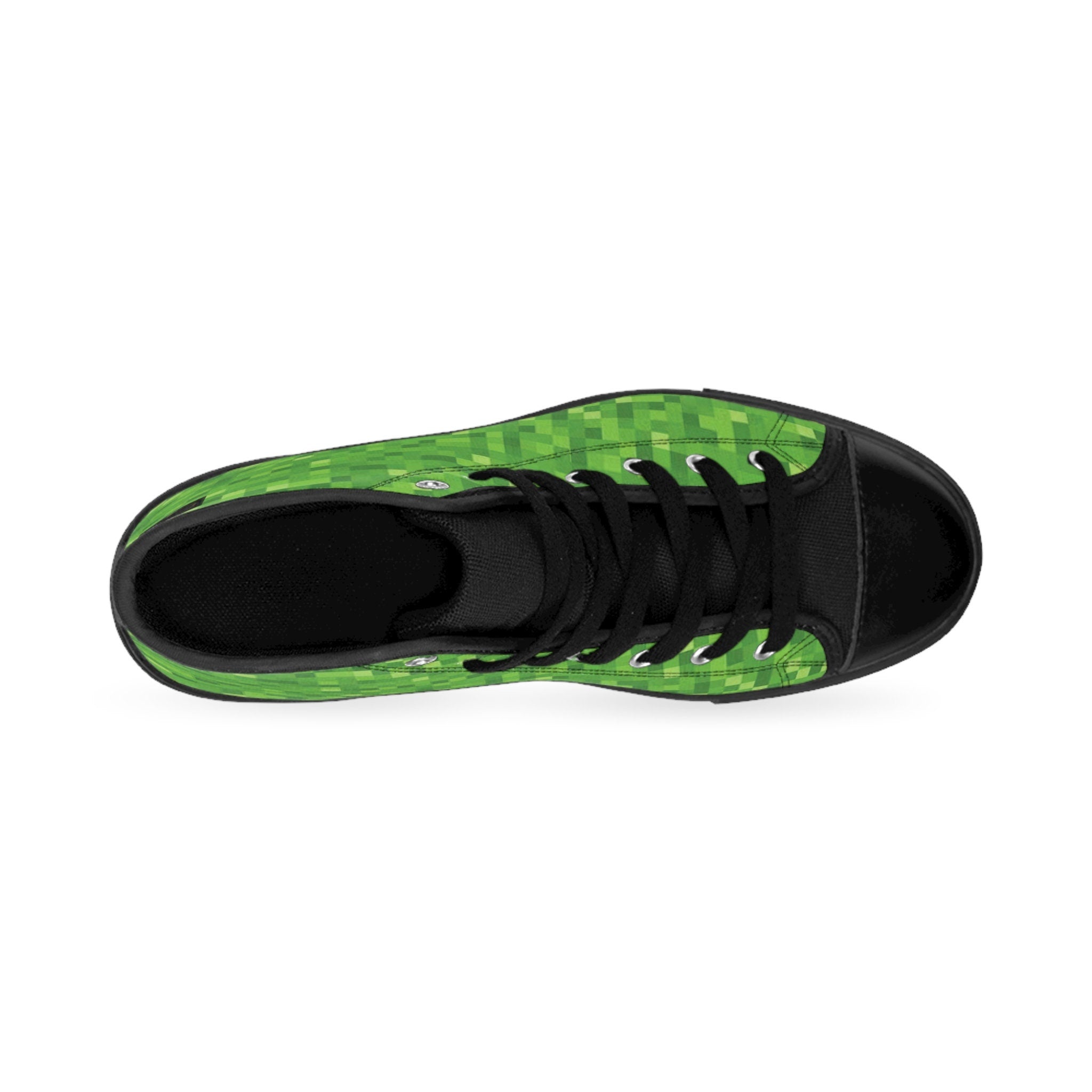 Fabled Fashion Minecraft pixel inspired green Women's Classic Sneakers