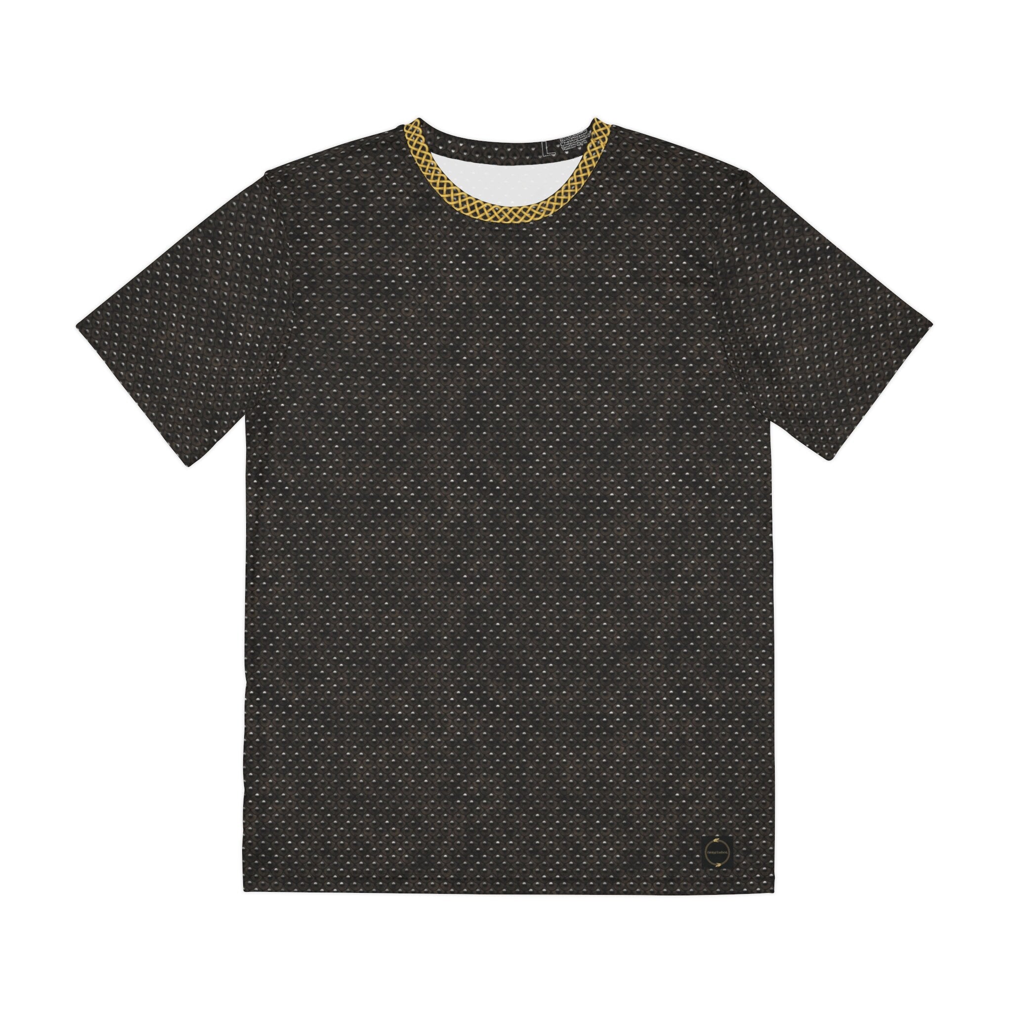 Fabled Fashion Studded leather effect Men's Polyester Tee (AOP)