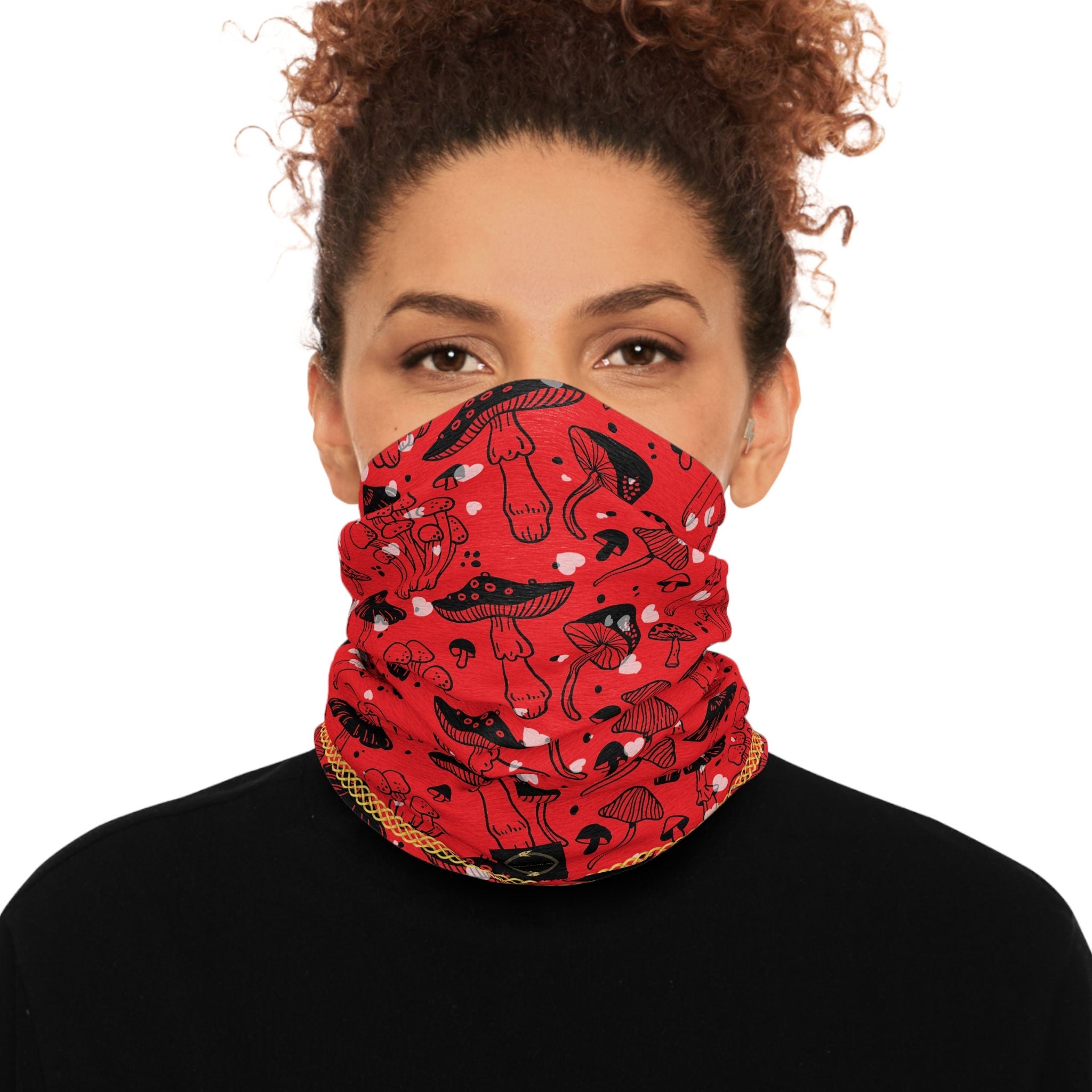 Fabled Fashion Mushrooms and Toadstool Print Tube Scarf