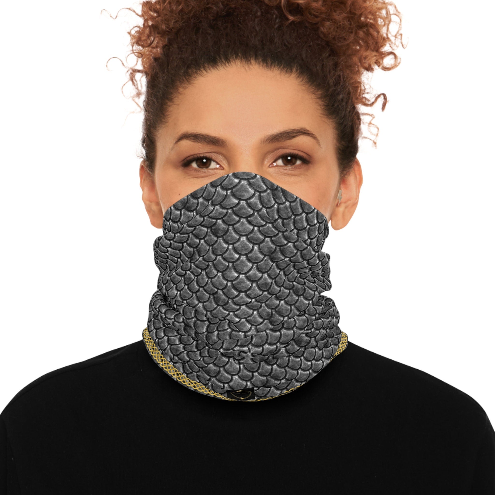 Fabled Fashion Scaled armour printed Tube Scarf