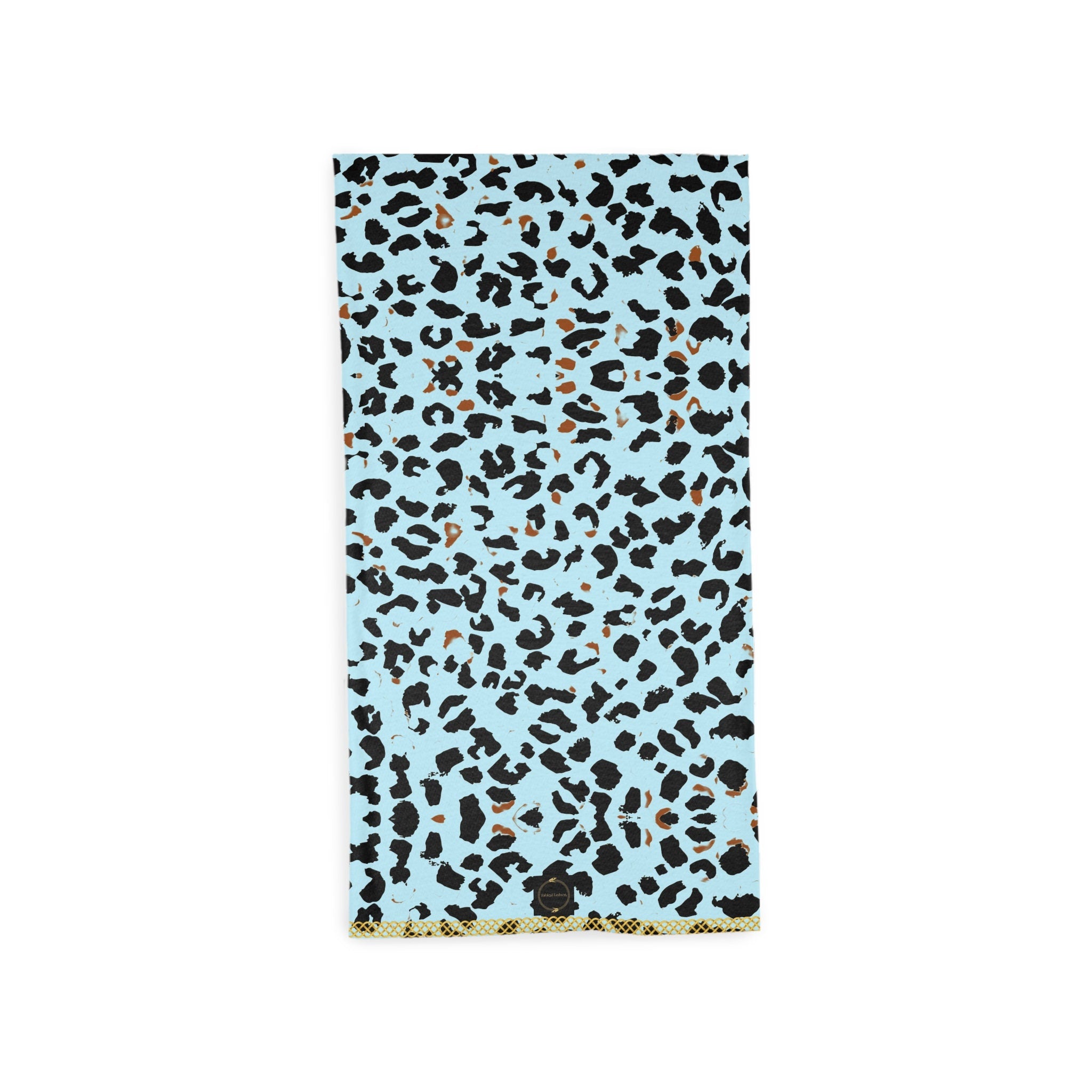 Fabled Fashion Blue Leopard Print Tube Scarf