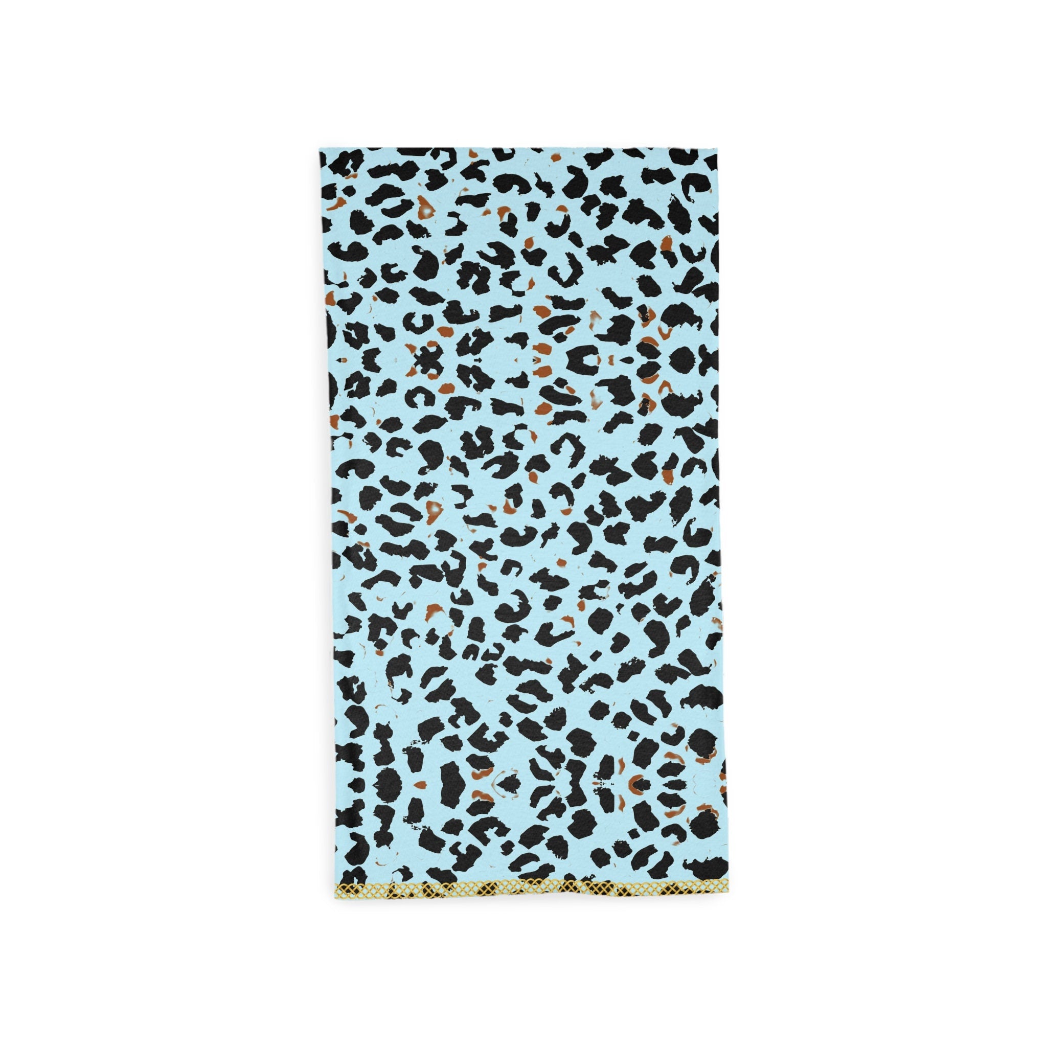 Fabled Fashion Blue Leopard Print Tube Scarf