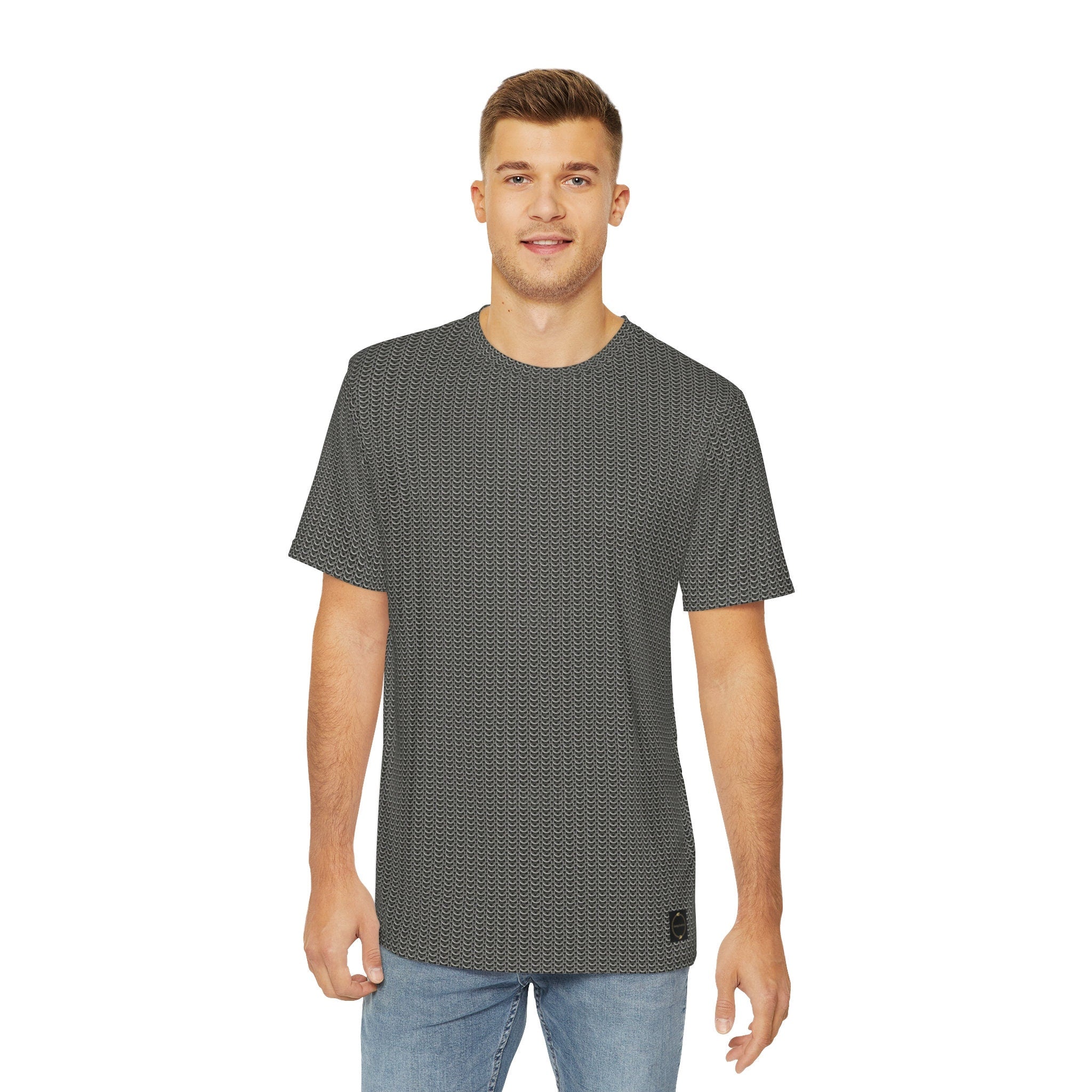 Fabled Fashion Chainmail effect Men's Polyester Tee (AOP)