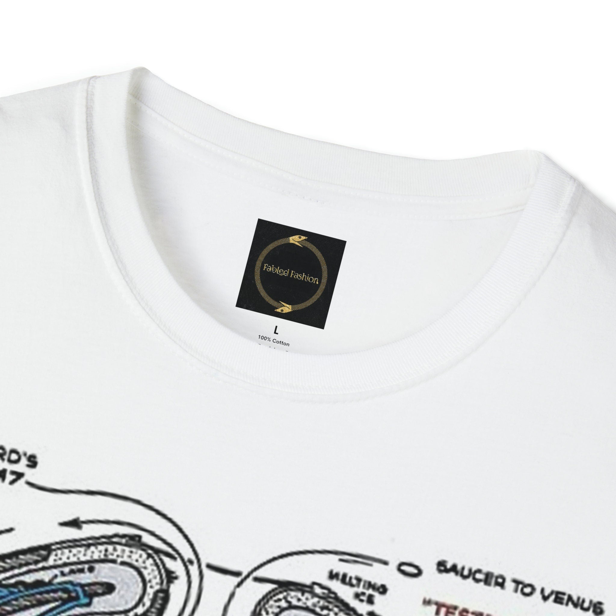 Fabled Fashion Agharta map Hollow Earth Unisex Softstyle T-Shirt