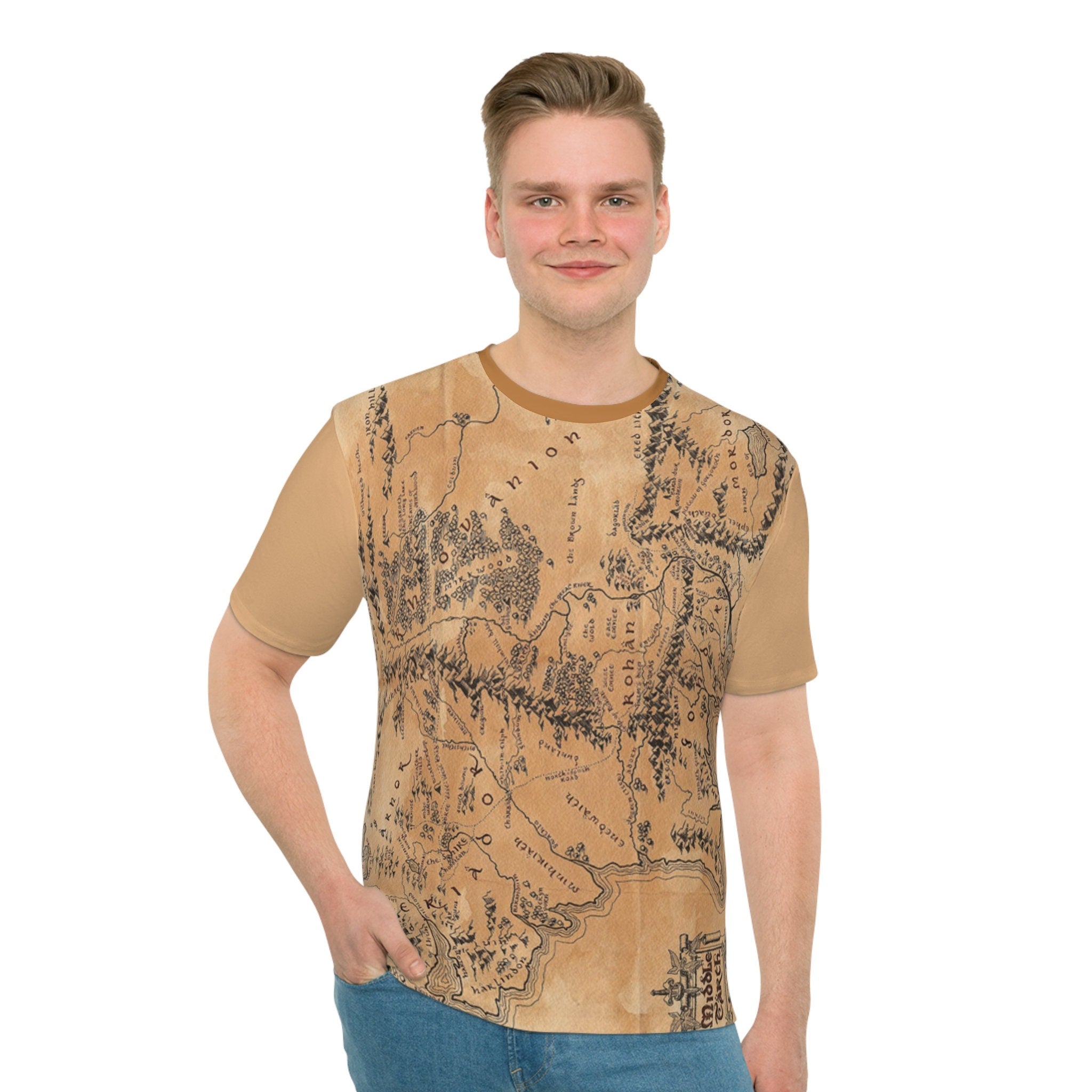 Fabled Fashion LOTR inspired Map Loose T-shirt (AOP)