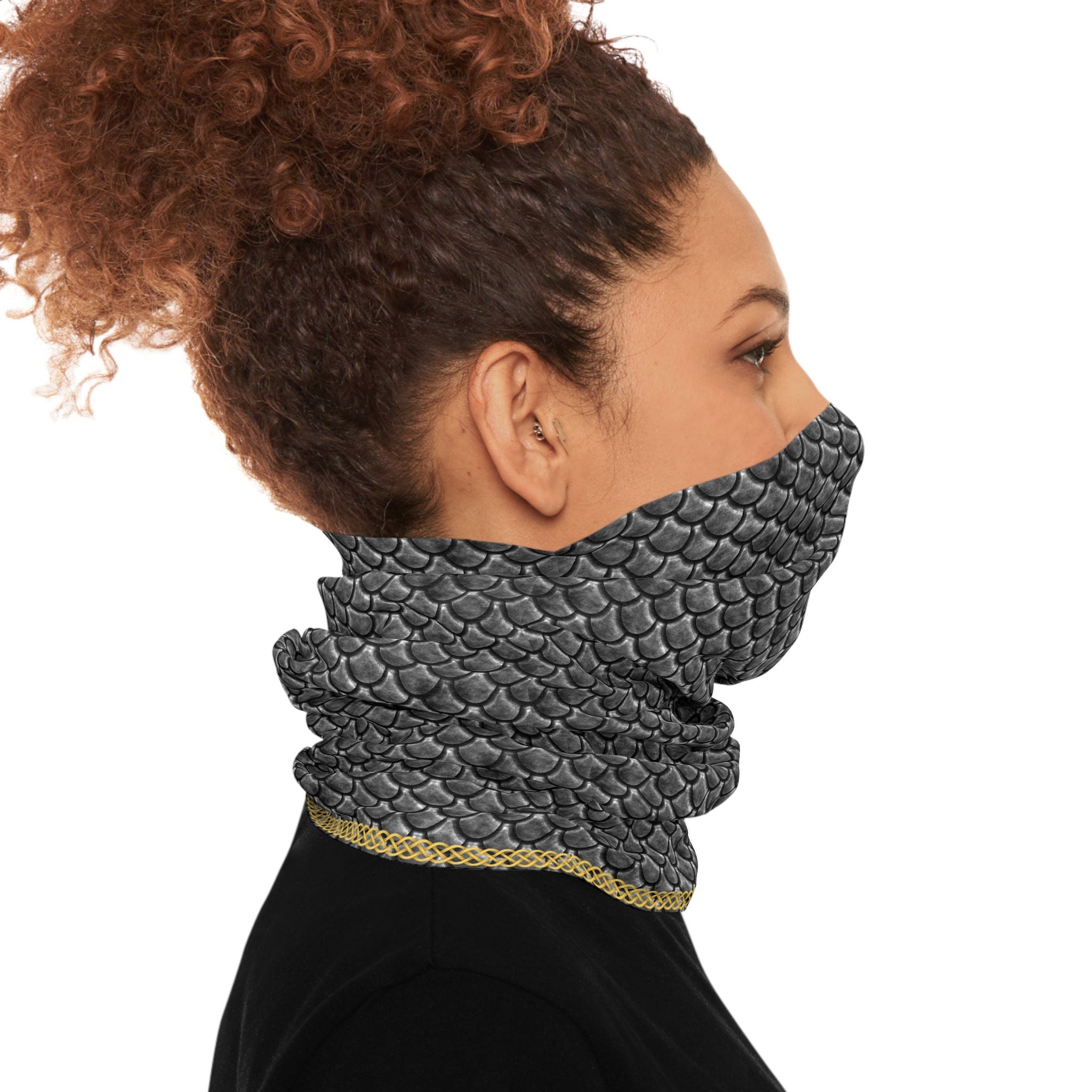 Fabled Fashion Scaled armour printed Tube Scarf