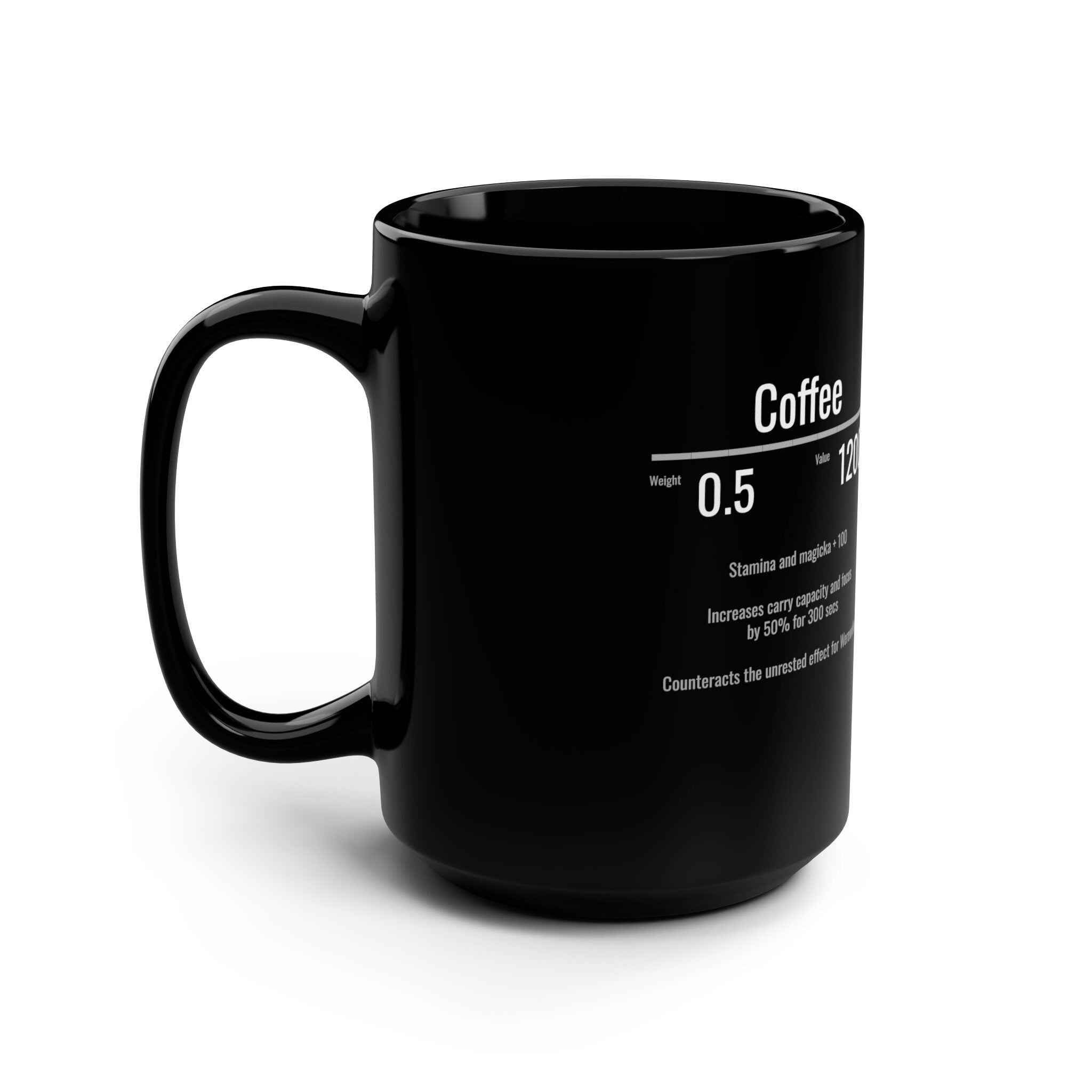 Dragonborn Coffee Black Mug, 15oz • Coffee cup birthday gift for her,him • Black tea cup anniversary gift for mom, valentine's gift