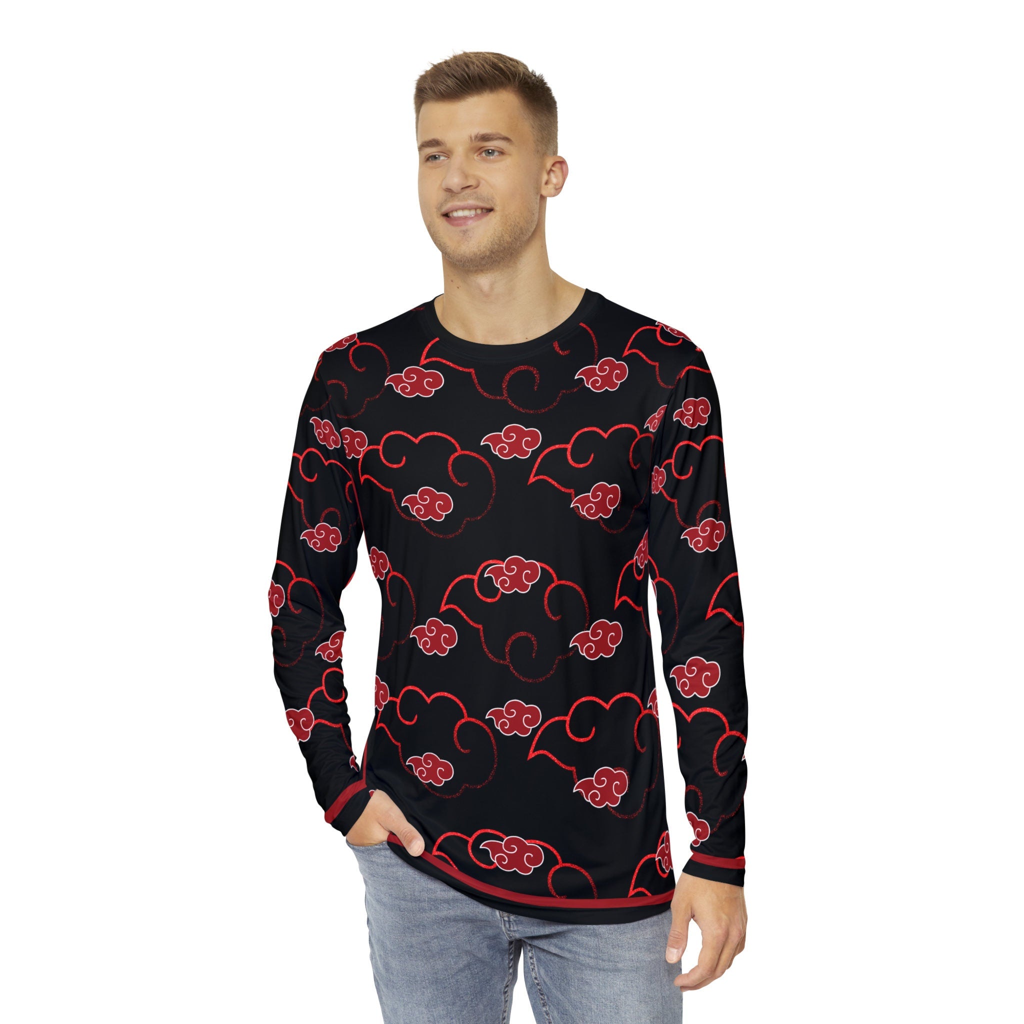 Fabled Fashion Akatsuki Cloak inspired AOP Men's Long sleeve Shirt