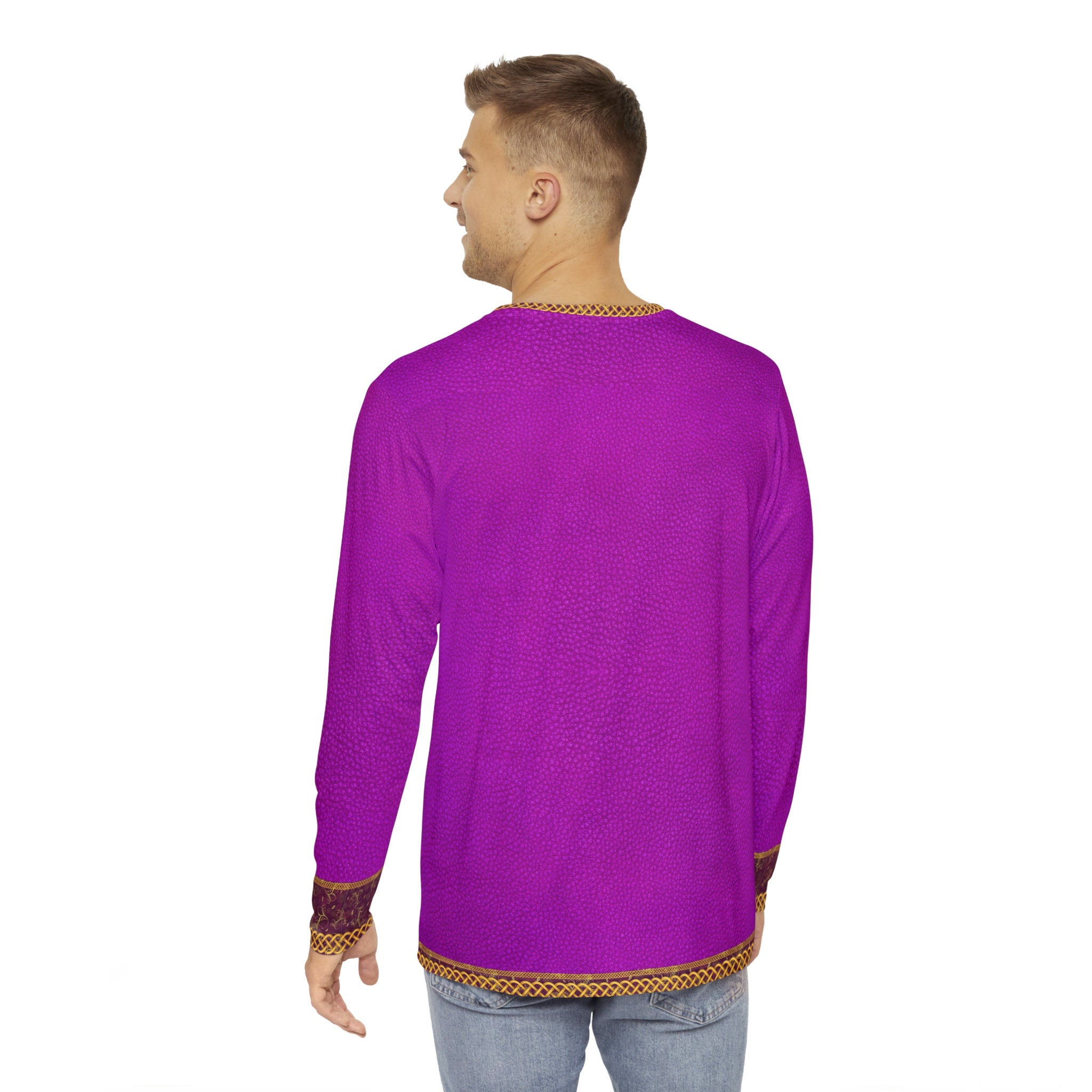 Fabled Fashion Men's Long Sleeve Jaskier outfit Witcher inspired effect AOP Shirt