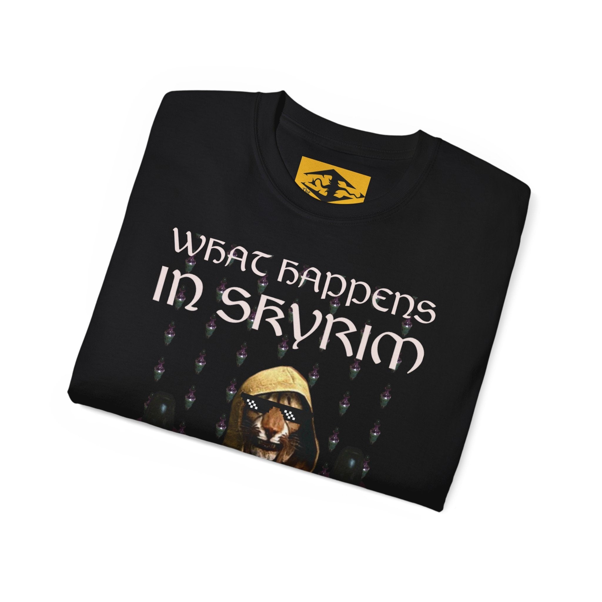 What happens in Skyrim stays in Skyrim Skooma inspired Unisex Ultra Cotton Tee