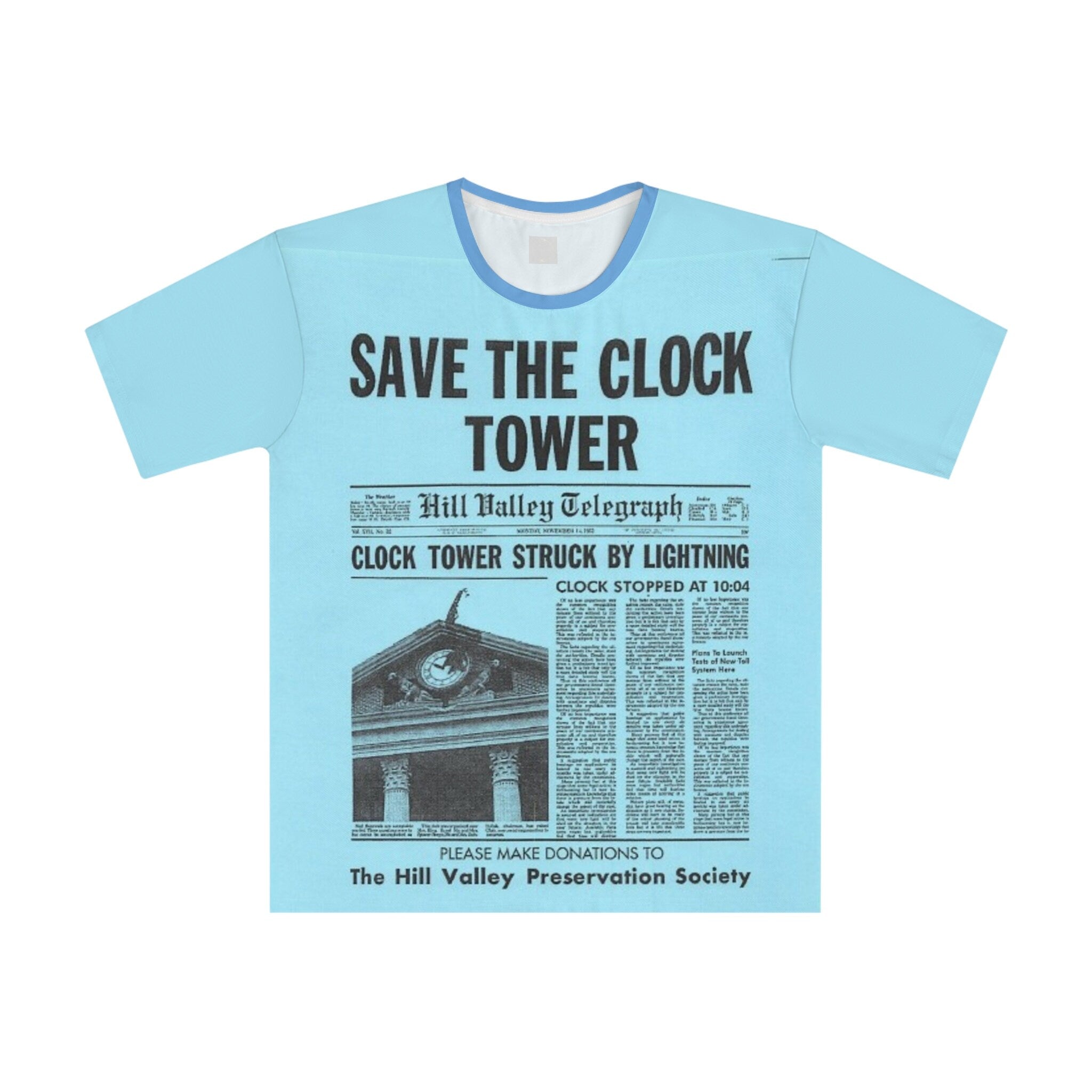 Retro design Save the clock tower Back to the future inspired Loose T-shirt (AOP)