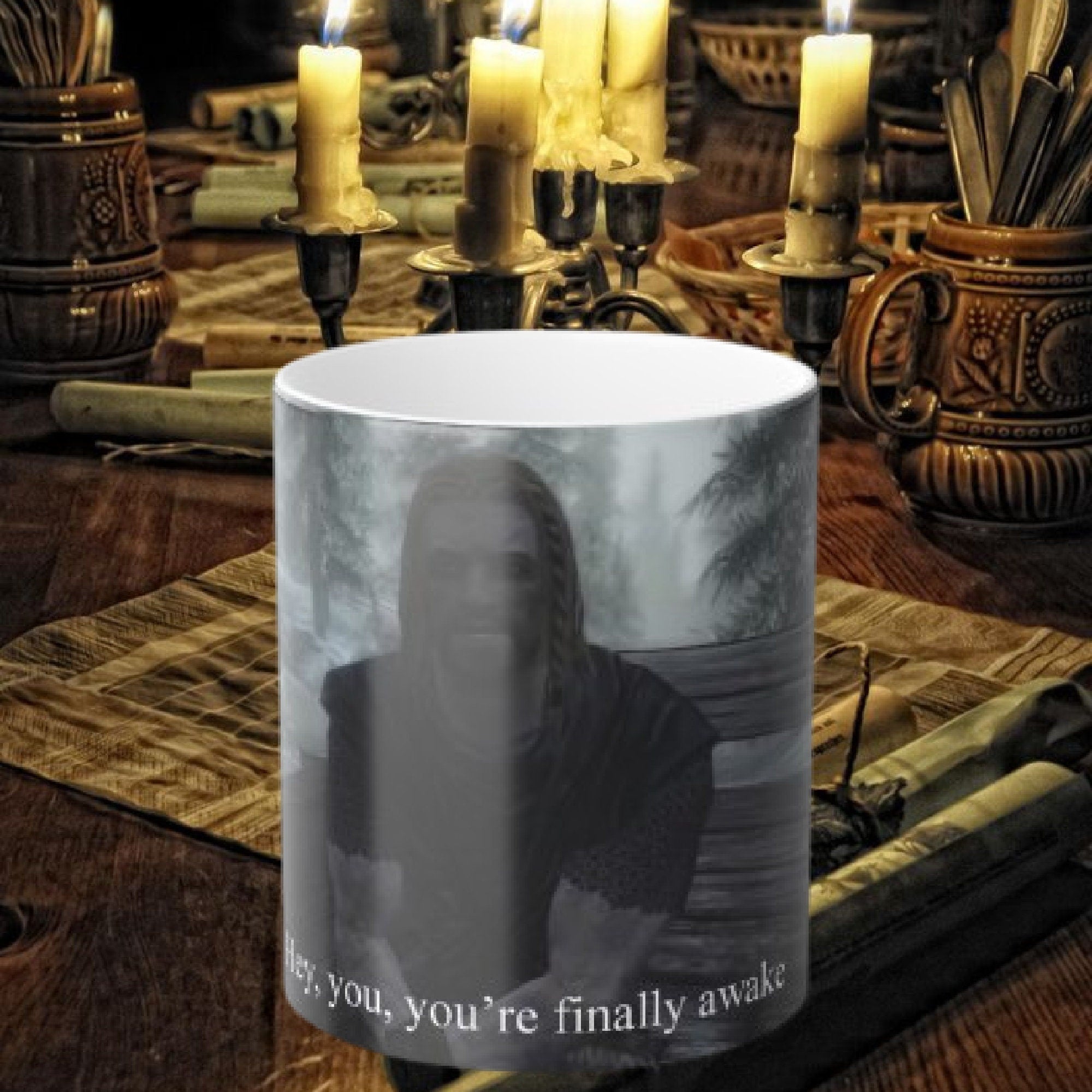 Dragonborn inspired Hey You You're finally awake Color Morphing Mug, 11oz
