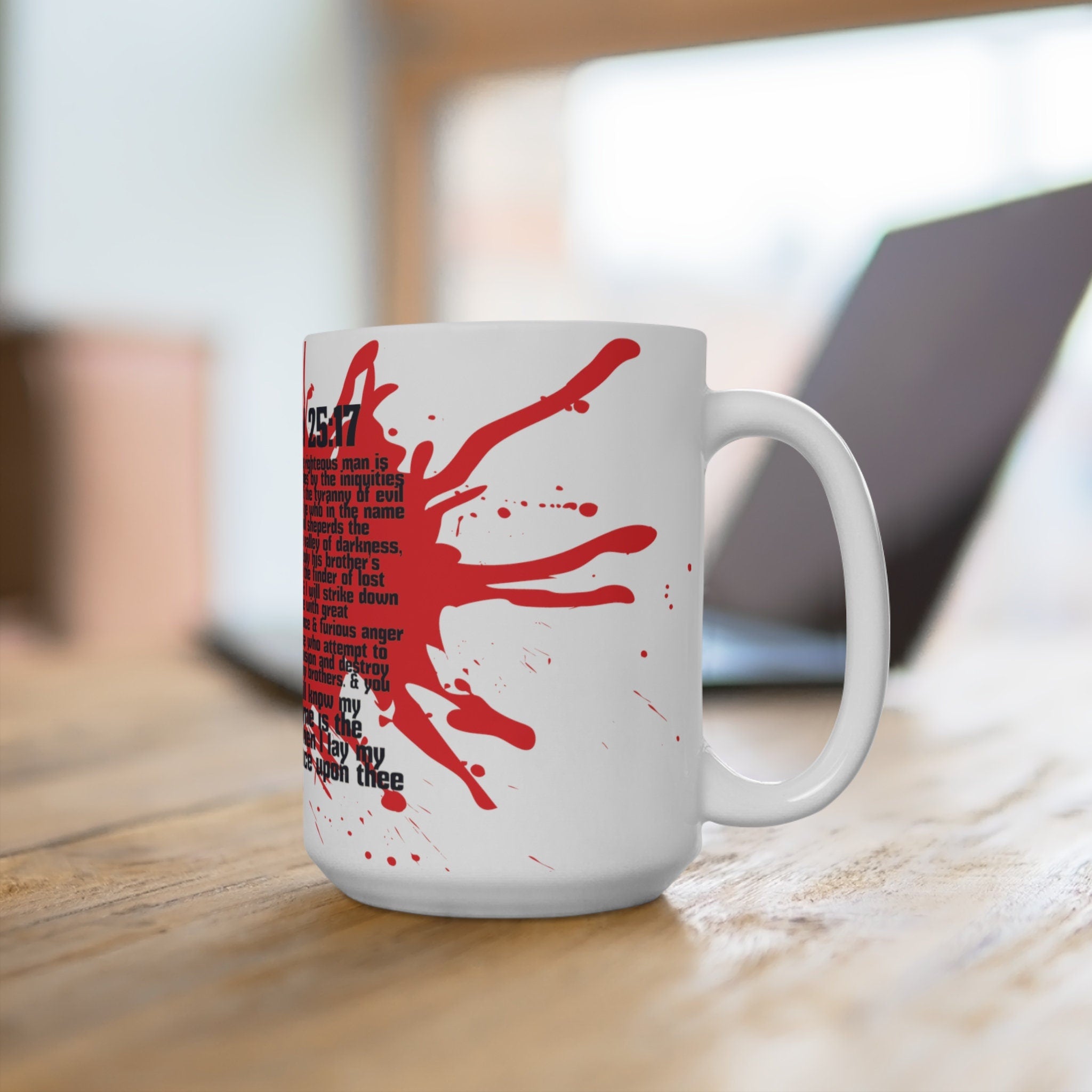 Ezekiel 26:17 Pulp Fiction inspired design Mug 15oz