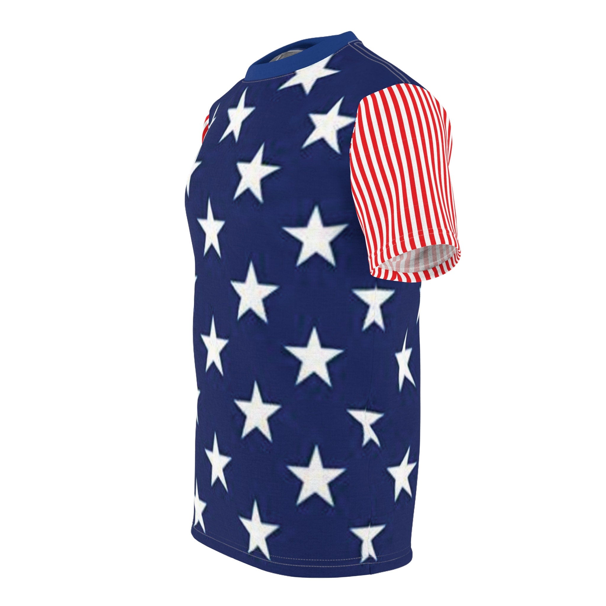 United States Flag Unisex Cut & Sew Tee (AOP) Independence day