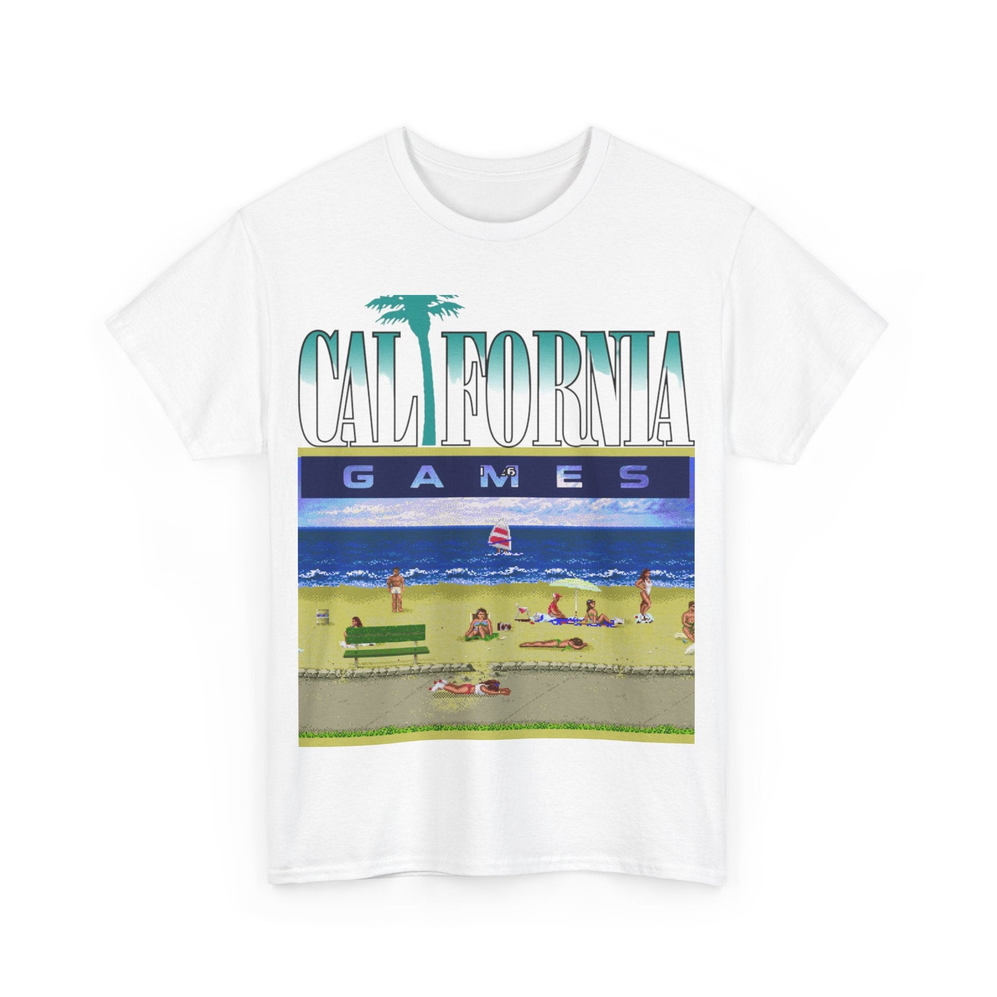 California Games Retro Gamers Unisex Heavy Cotton Tee