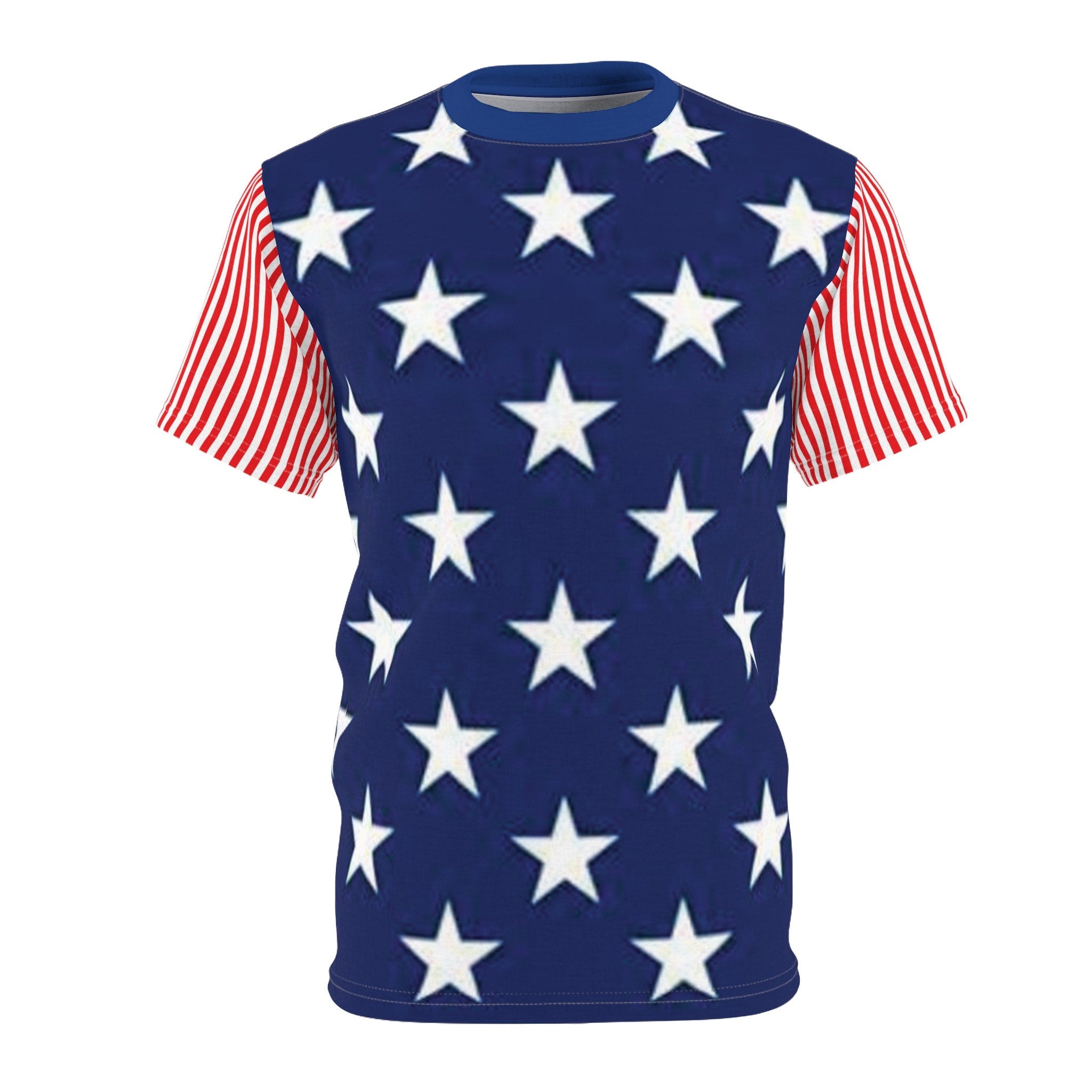 United States Flag Unisex Cut & Sew Tee (AOP) Independence day
