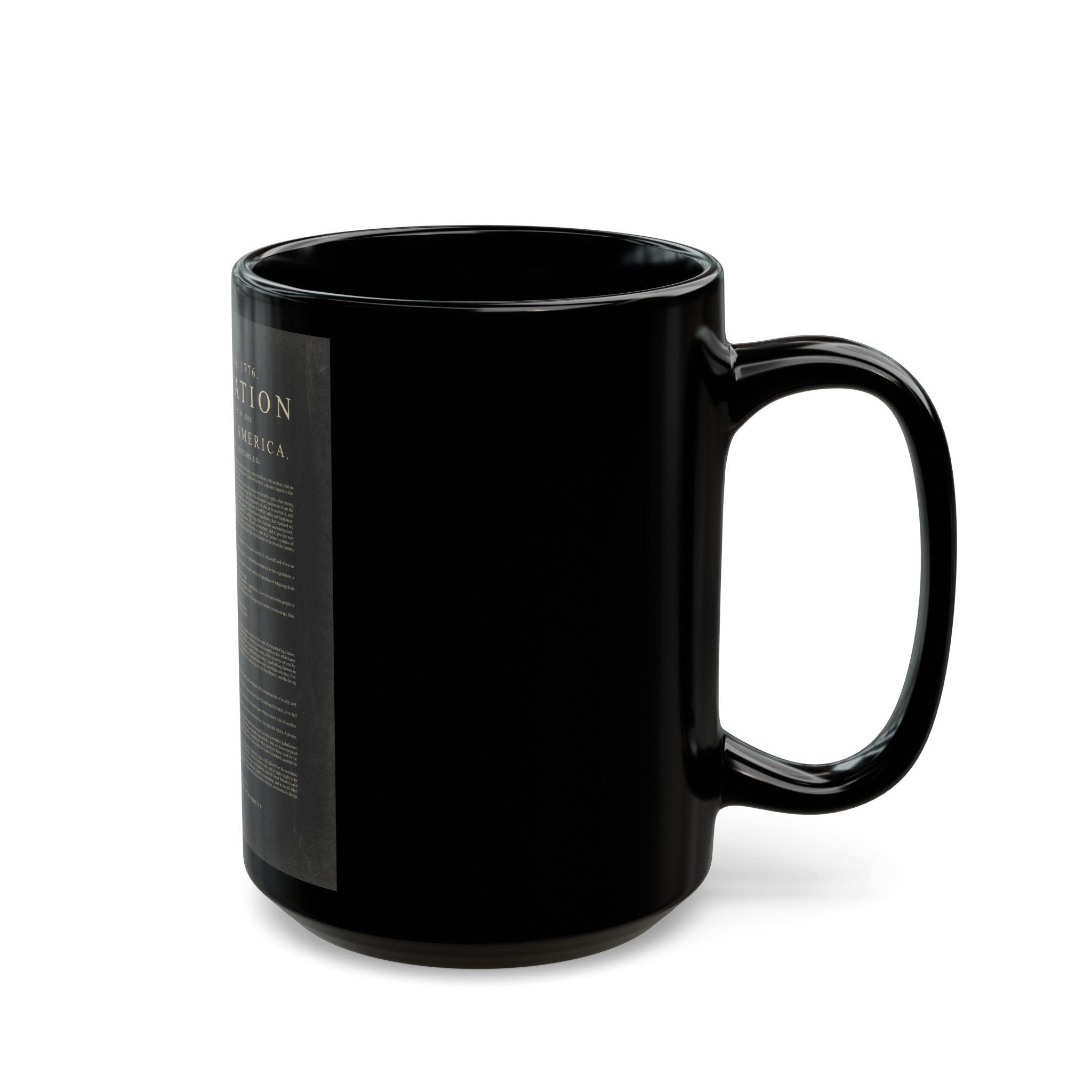 Declaration of independence Black Mug (11oz, 15oz) Independence Day