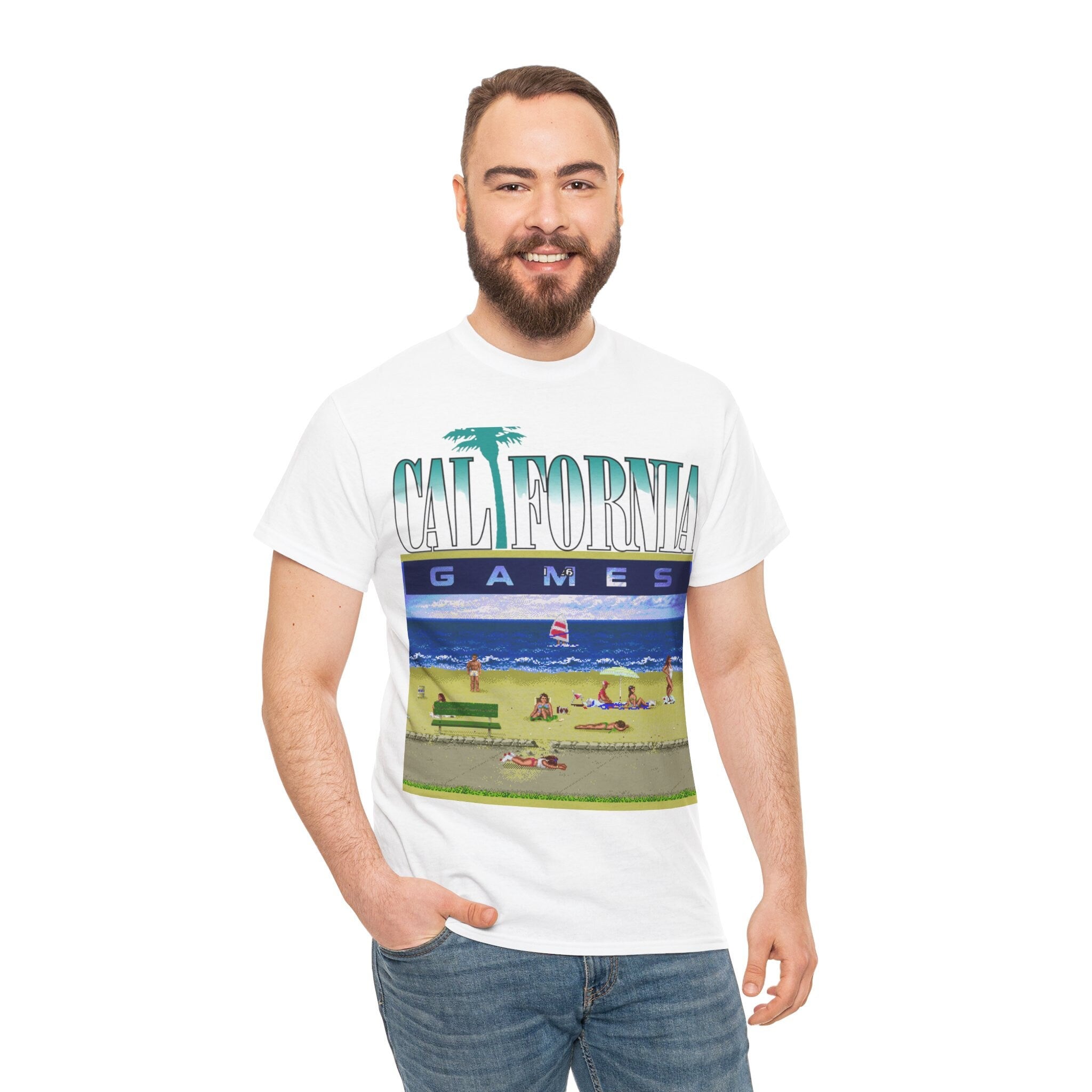 California Games Retro Gamers Unisex Heavy Cotton Tee